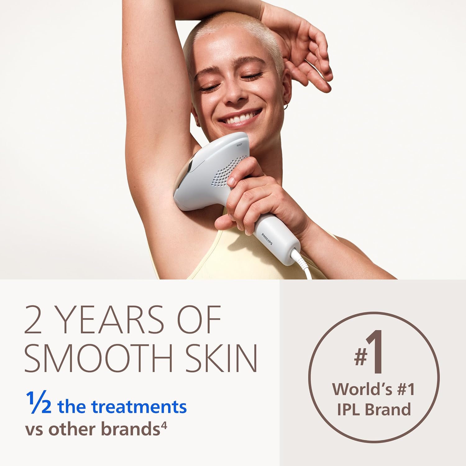 Philips Lumea IPL — Salon-Like Laser Hair Removal for Women, Permanent Hair Reduction Device At Home for Face & Body — Safe & Painless for Face, Bikini, Body, 5 Settings & Skin Sensors, BRI984/03 - Image 2