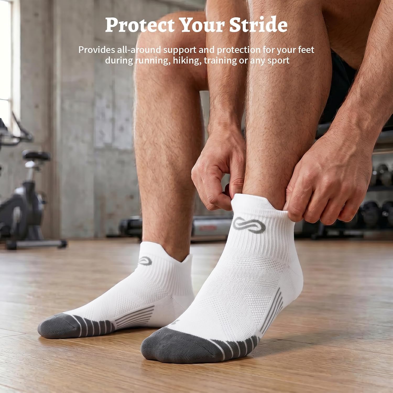 Compression Socks for Men Women Ankle Running Socks for Plantar Fasciitis | Low Cut Athletic Ankle Socks with Ankle & Arch Support for Running, Cycling, Golf, Work, Plantar Fasciitis Relief - Image 2
