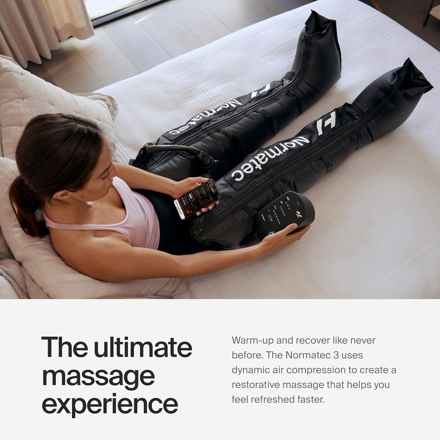 Hyperice Normatec 3 Legs Compression Boots Full Leg Recovery Size Standard | Relieve Muscle Aches Pain | Reduce Tension Swelling | 7 levels | Increase Circulation | ZoneBoost | FSA-HSA Eligible | TSA - Image 5