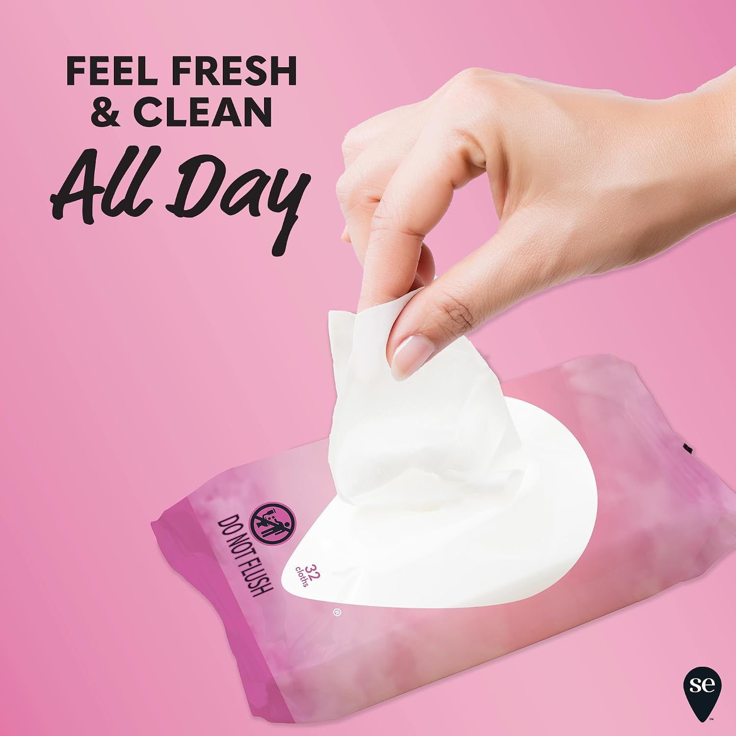 Summer's Eve Simply Sensitive Feminine Wipes, Gentle pH-Balanced Micellar Water Based Formula Helps Control Vaginal Odor, Resealable Pack, 32 Wipes, Pack of 4 - Image 2