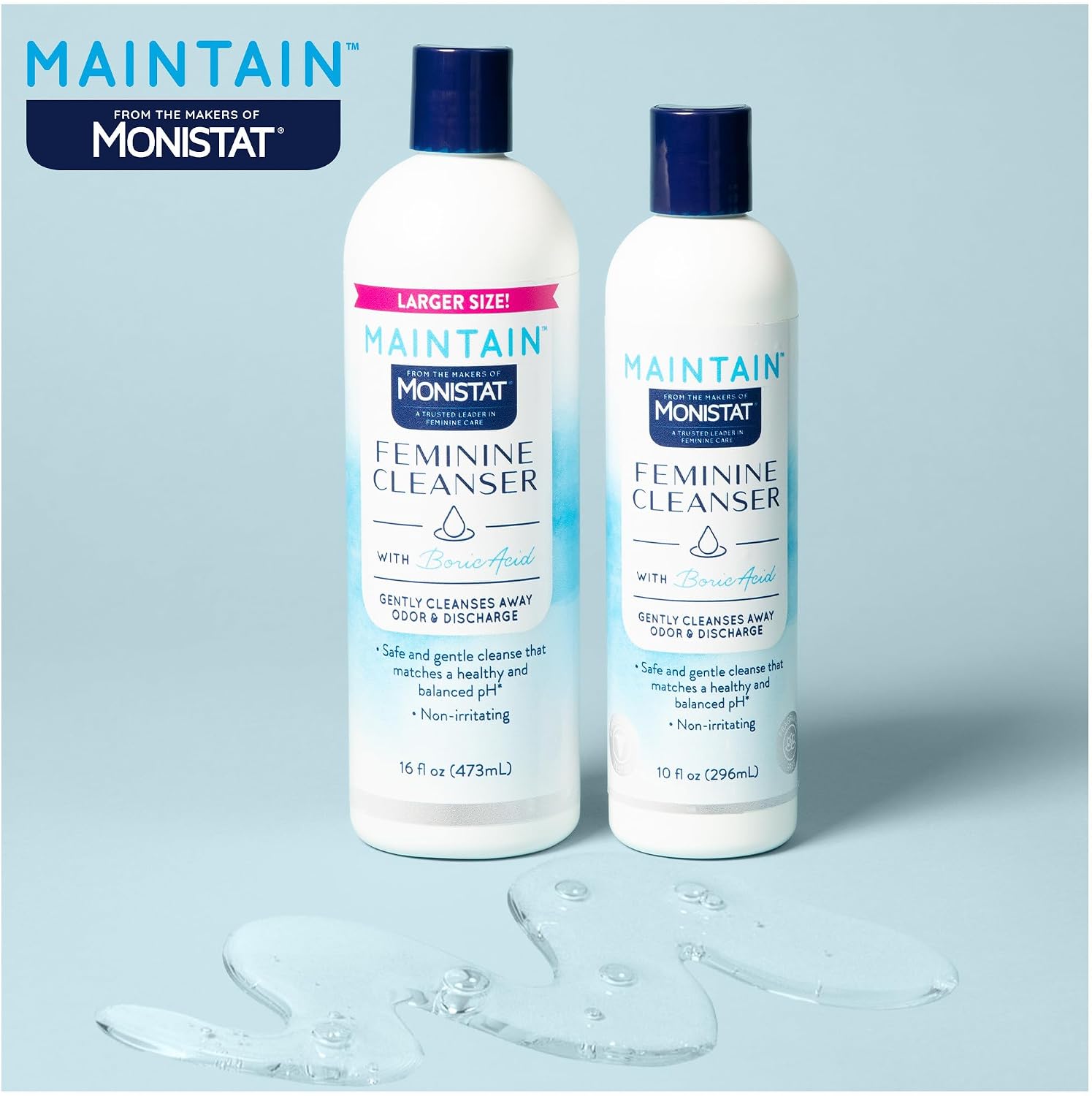 Maintain by Monistat Boric Acid Feminine Wash, Fragrance-Free, 10 Fl Oz | Intimate Wash for Women, Gentle pH-Balanced Formula, Cleanses Away Odor & Discharge, Non-Irritating - Image 7