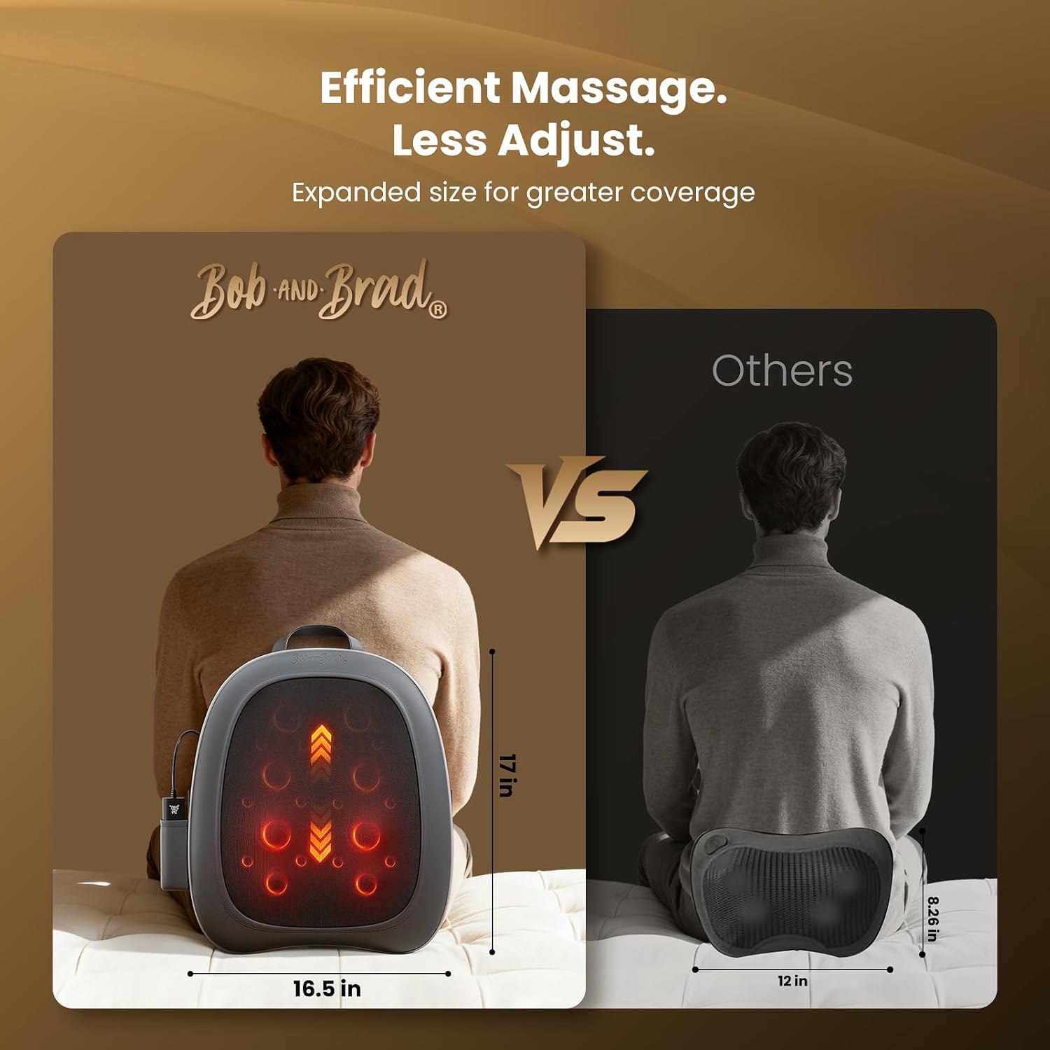 BOB AND BRAD Shiatsu Back Massager with Heat EZBack Pro FSA-HSA Eligible | Deep Tissue Massage for Pain Relief, 4D Kneading, Up and Down Rolling, Corded Electric, Office Home, Gift for Men - Image 7