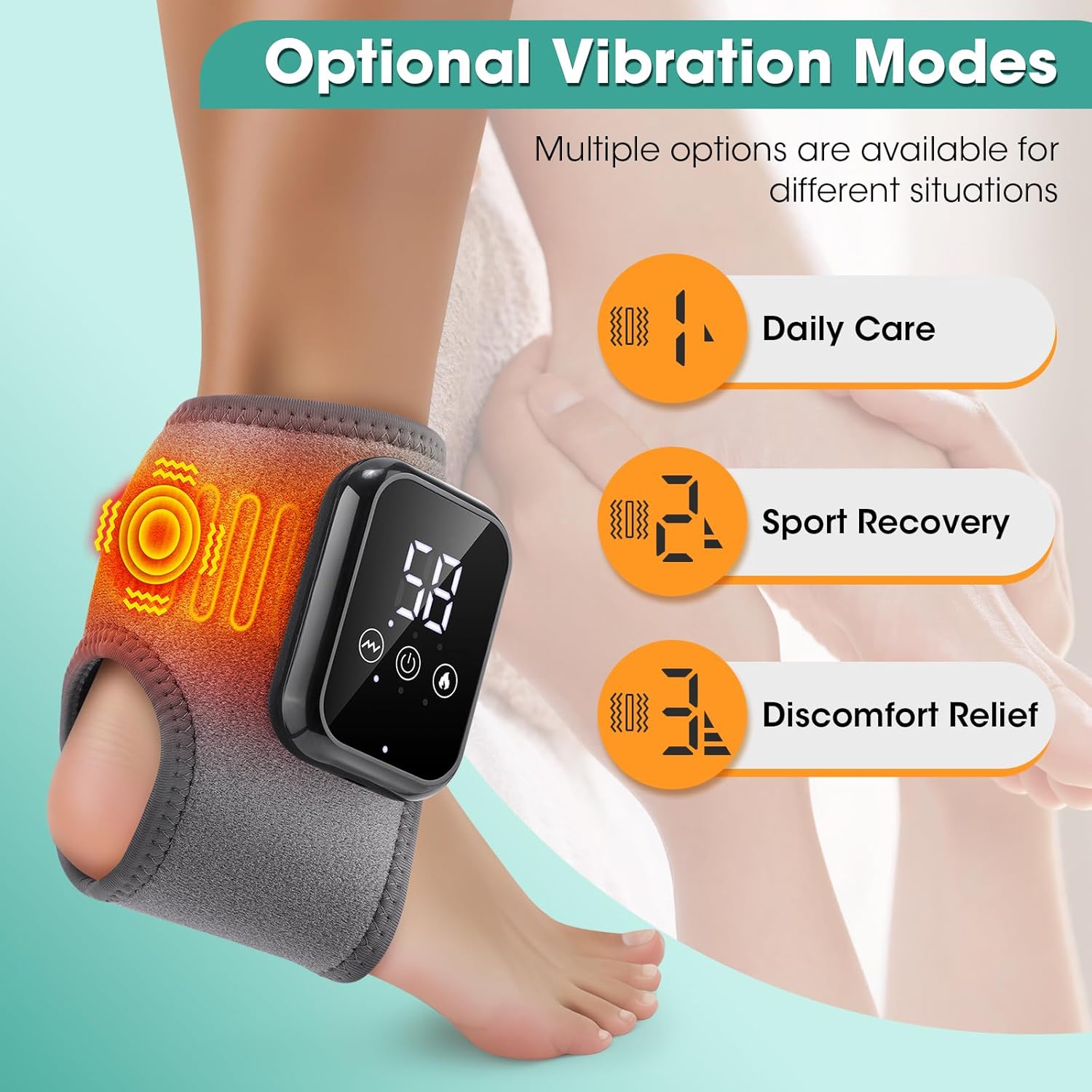 2PCS Foot Massager for Neuropathy and Plantar Fasciitis, Cordless Foot and Ankle Massager for Heel, Arch & Ankle Relief, Portable for Home Travel Use - Image 7