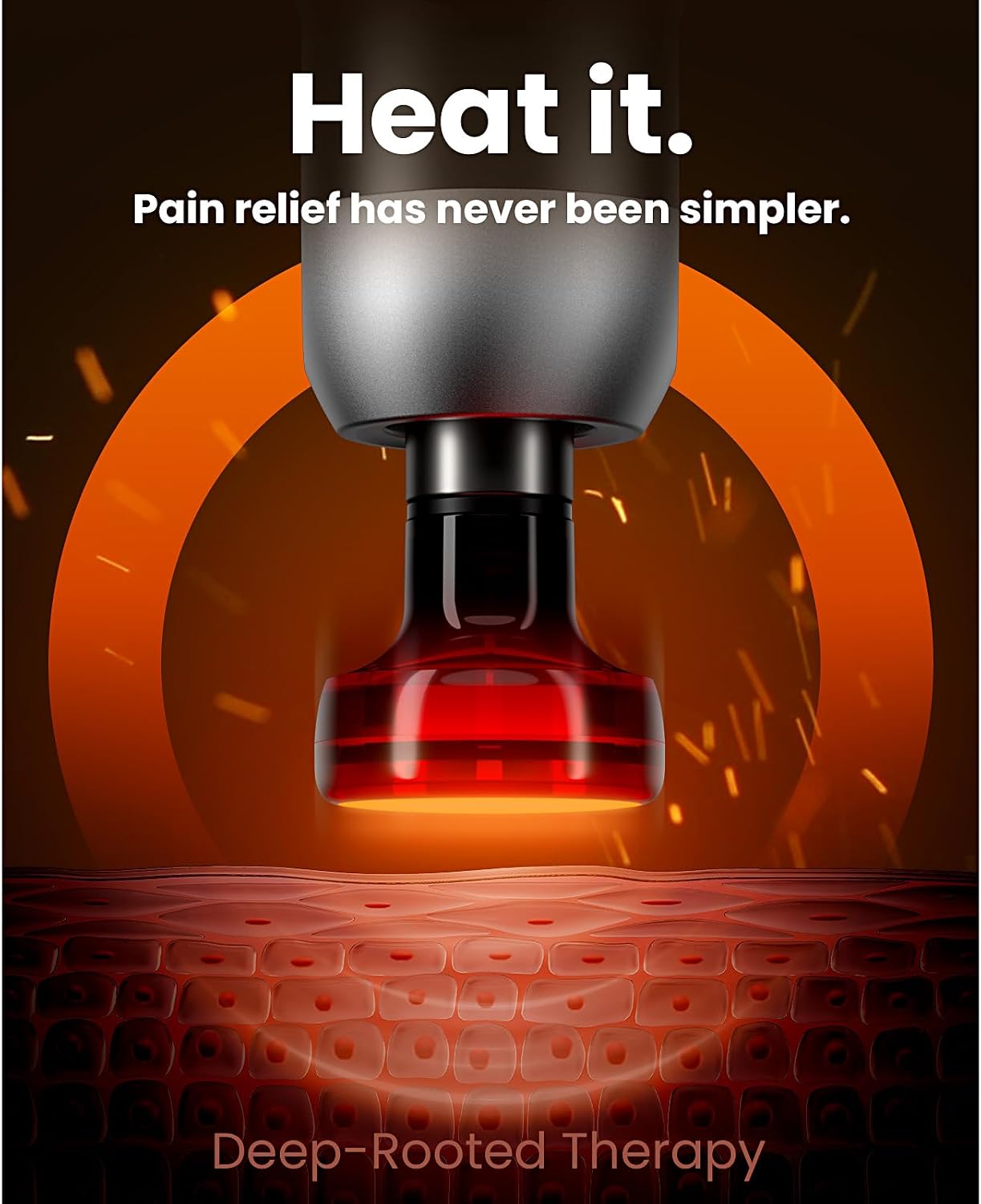 BOB AND BRAD C2 Plus Massage Gun with Heat, Deep Tissue Percussion FSA Massager Gun for Athletes & Pain Relief, Electric Handheld Back Neck Shoulder Muscle Massager, HSA Eligible Gift - Image 3