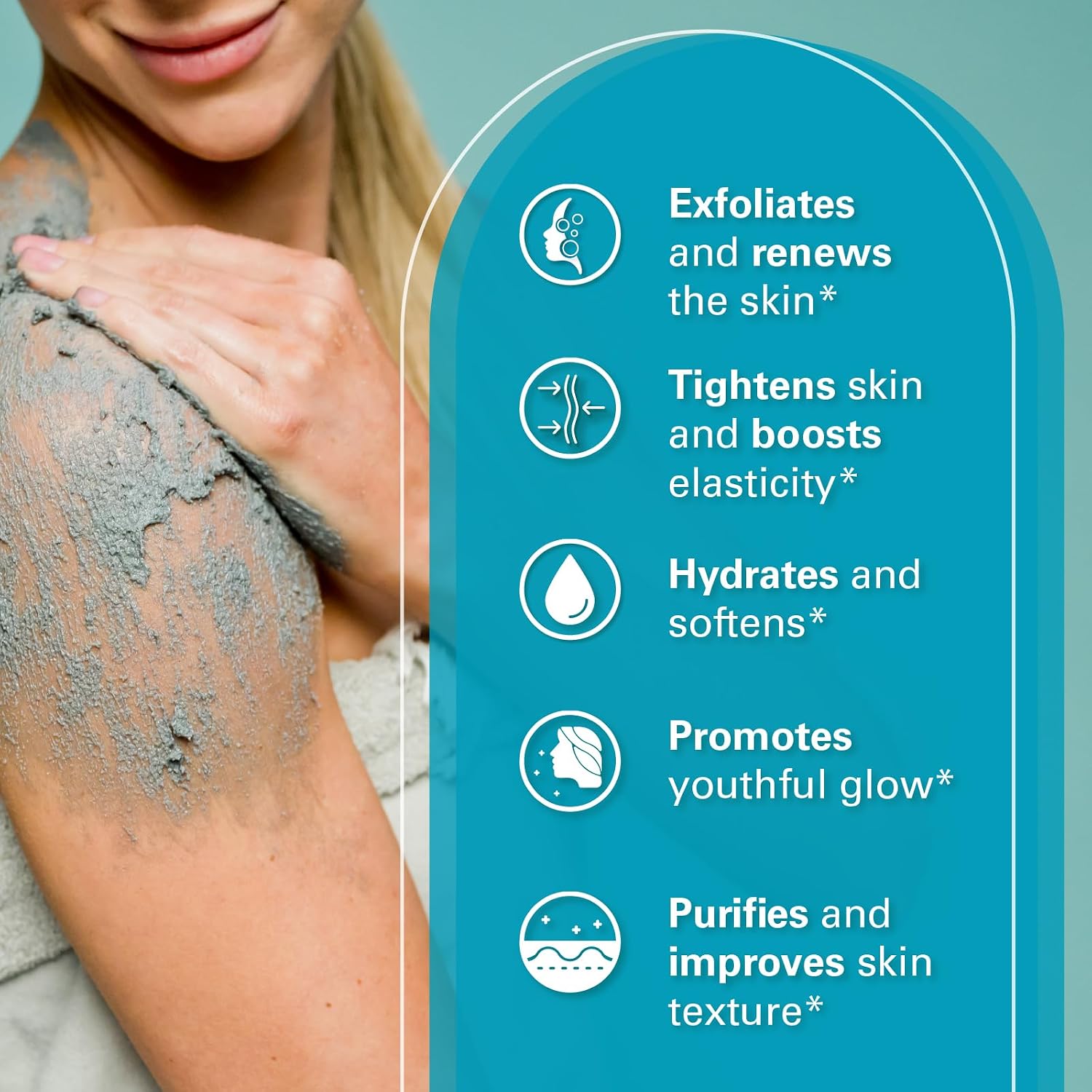 Exfoliating Charcoal Scrub for Body with Collagen & Stem Cells, 12 oz by M3 | For Body Toning, Smooths Cellulite Appearance & Armpit Detox, with Skin-Smoothing Exfoliation for Face, Feet & Body Exfoliant - Image 8