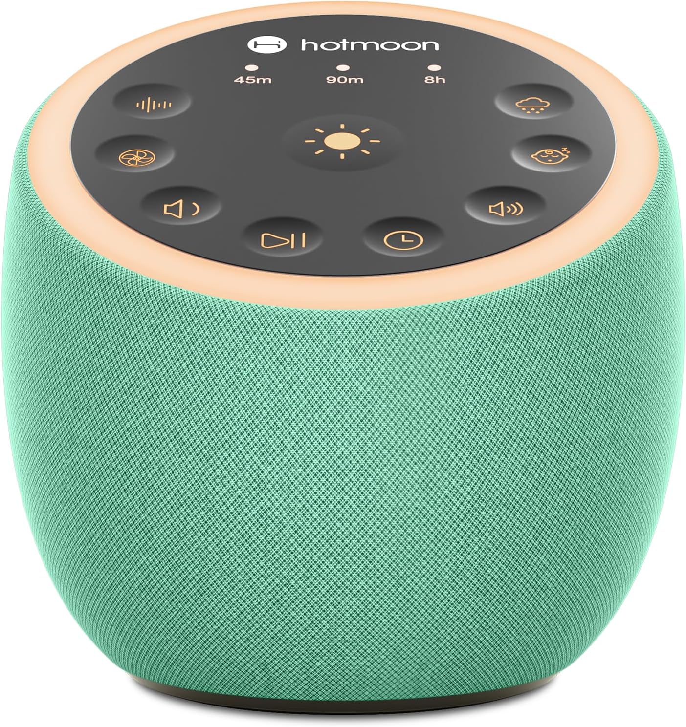 Hotmoon Sound Machine for Sleep, Cocoon 2, 40 Sounds, Dual-Speaker, Plug in | White Green Pink Brown Noise Machine for Sleeping Adults Office Privacy Baby Dogs, 4 Timers, 8 Night Light, Rain Noise Maker