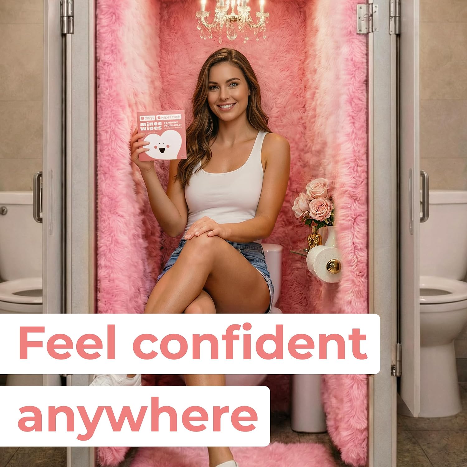 Feminine Wipes for Women – Flushable pH Balanced Wipes, 99% Water & Aloe – Unscented, Gentle Intimate & Period Care with Odor Protection – Daily Hygiene & Travel Essentials – 8 Pack, 48 Wipes - Image 2