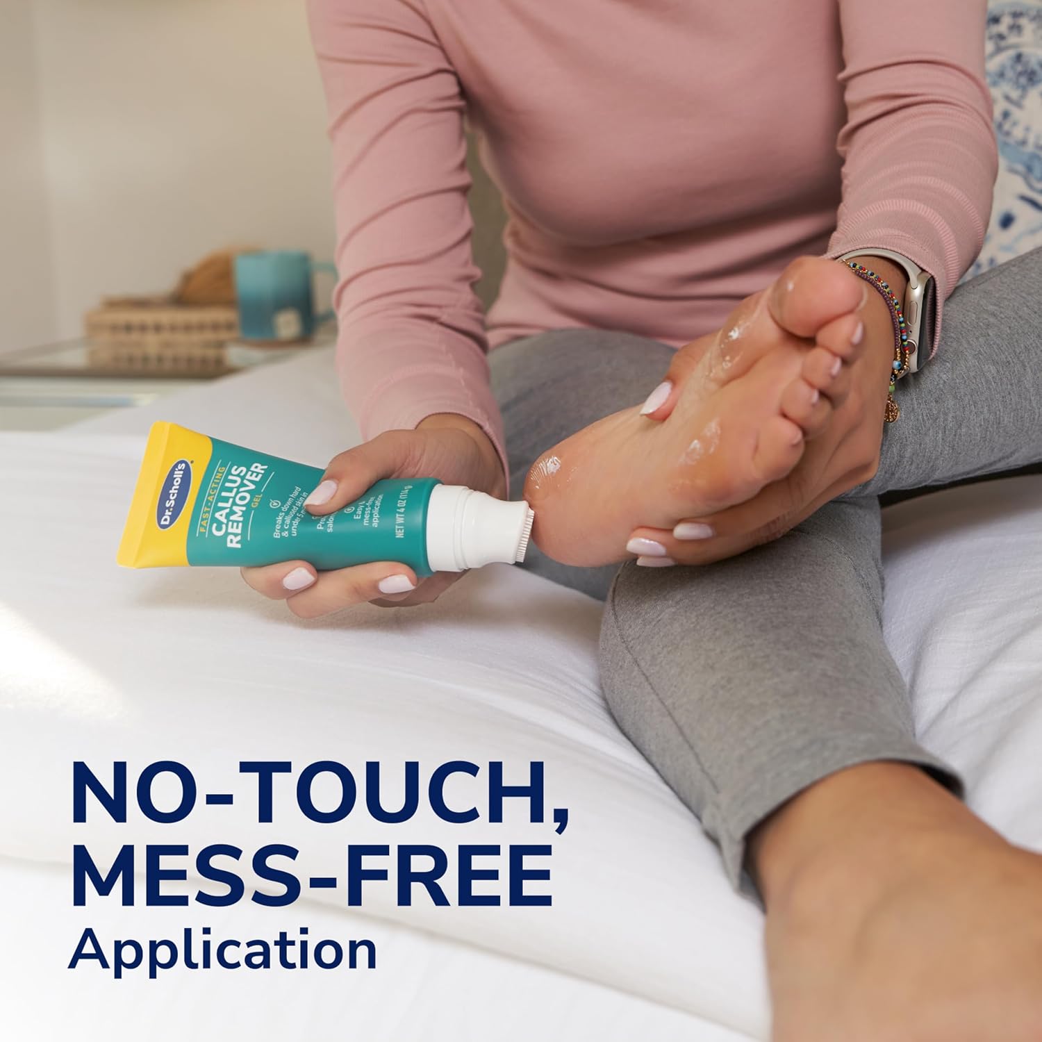 Dr. Scholl's Fast Acting Callus Remover Gel Kit, Hard Skin Removal, Smooth Soft Feet in Minutes, Salon Professional Formula, Mess Free Application, Exfoliating Foot File Pedicure Tool Included - Image 7