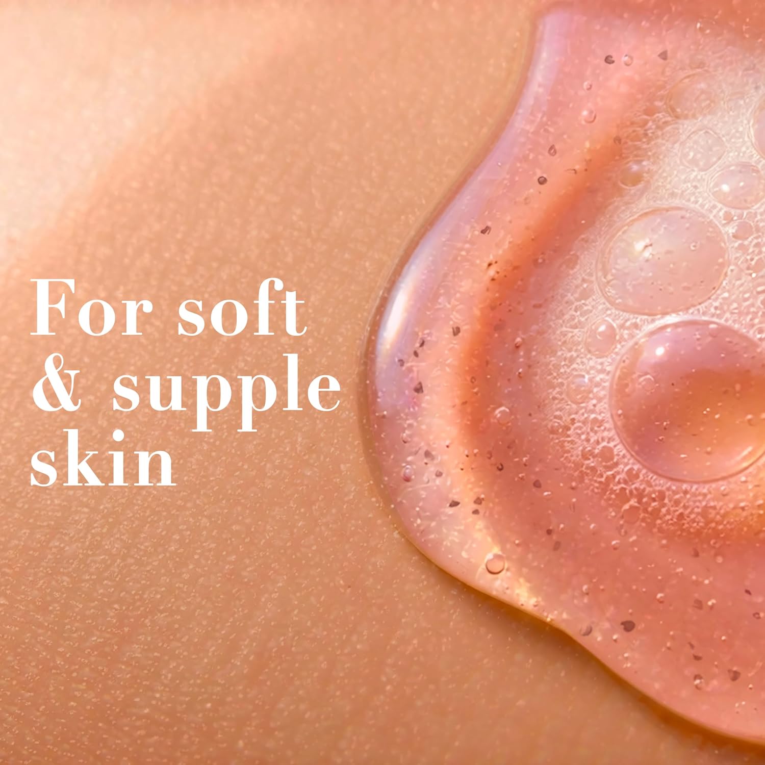 OGX Sensitive + Rose Water & Pink Sea Salt Body Scrub, 19.5 fl oz | Gentle Exfoliating Daily Body Wash, Rose Quartz, Softens Skin, Sulfate-Free Surfactants - Image 2