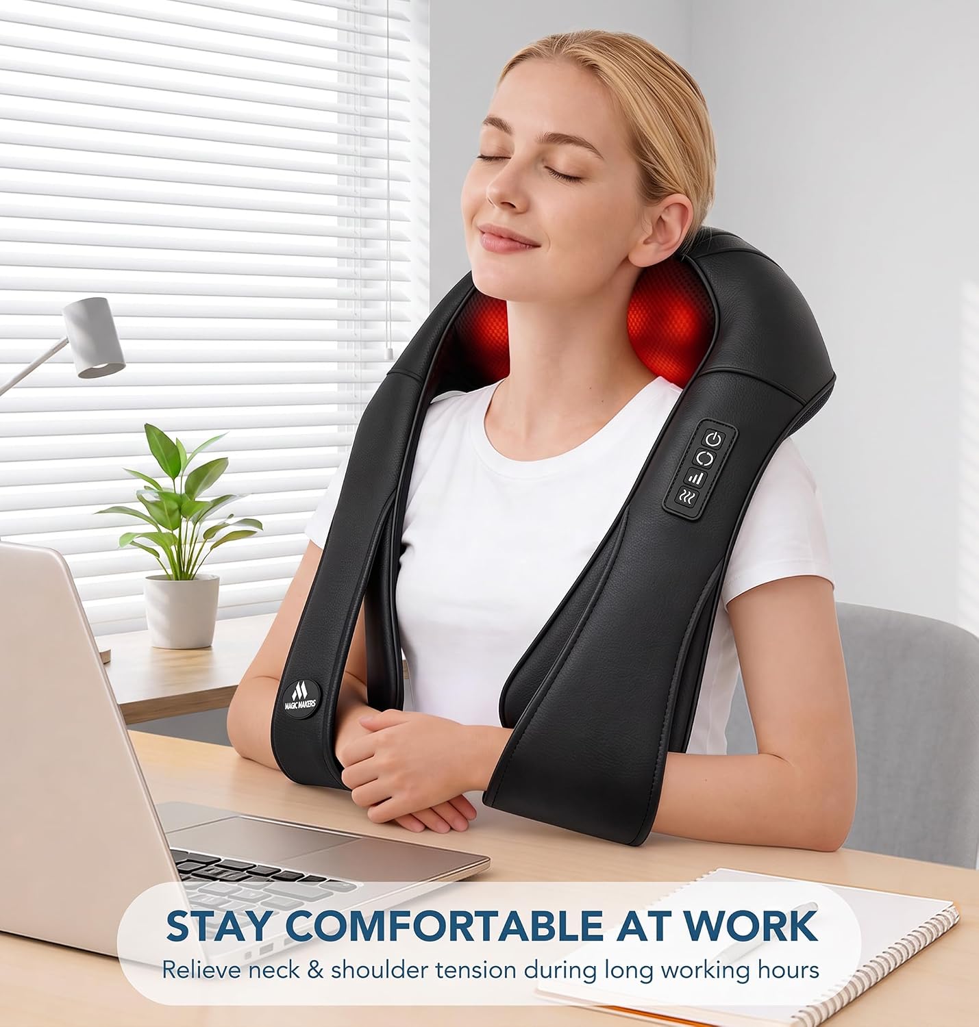 Neck Massager for Pain Relief Deep Tissue with Heat, Gifts for Women Men | Shiatsu Back and Shoulder Massage, Mothers Day Gifts for Mom Wife, Christmas, Fathers Day Dad Gifts for Husband, NOT Cordless - Image 4