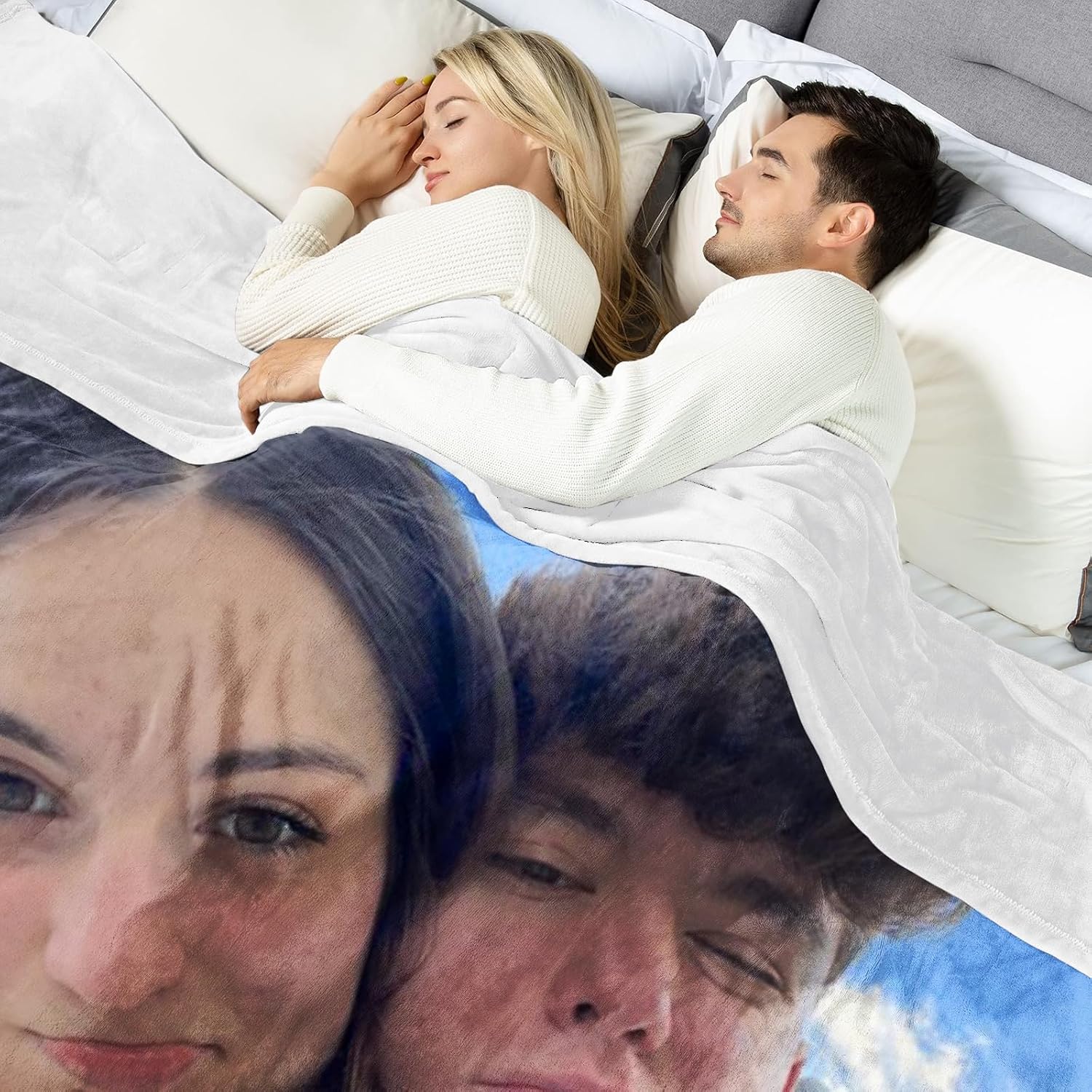 Ultragifta Custom Blanket with Picture Girlfriend Boyfriend Gifts Customized Fleece Photo Blanket Personalized Blankets for Couples Birthday Valentines Day Blankets Gifts for Husband Wife - Image 4