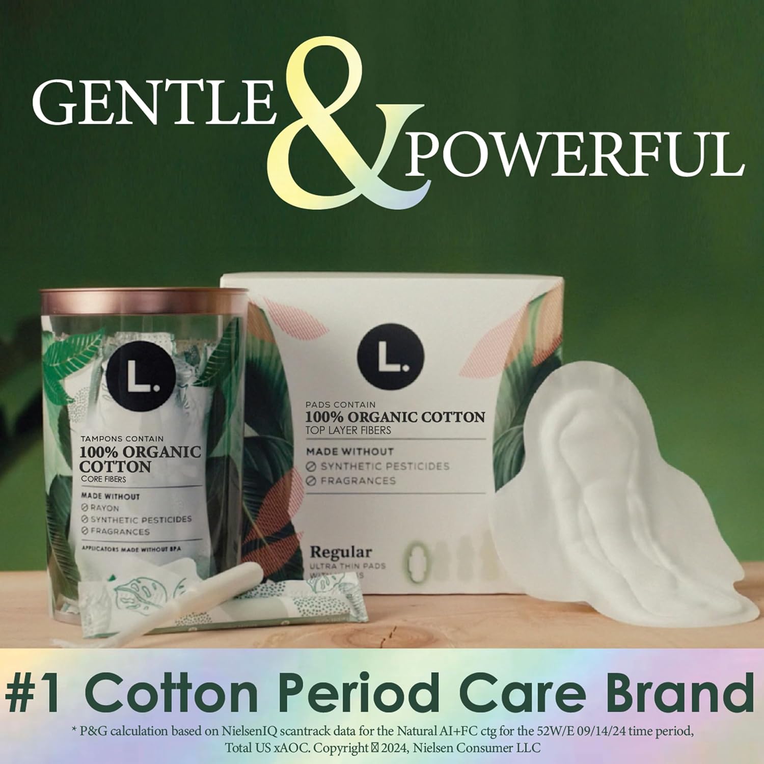 Liners for Women, Organic Cotton Top Layer, Regular Coverage, Pantiliners Made Without Synthetic Pesticides and Fragrances, Hypoallergenic and Gentle on Skin, 60 Count - Image 5