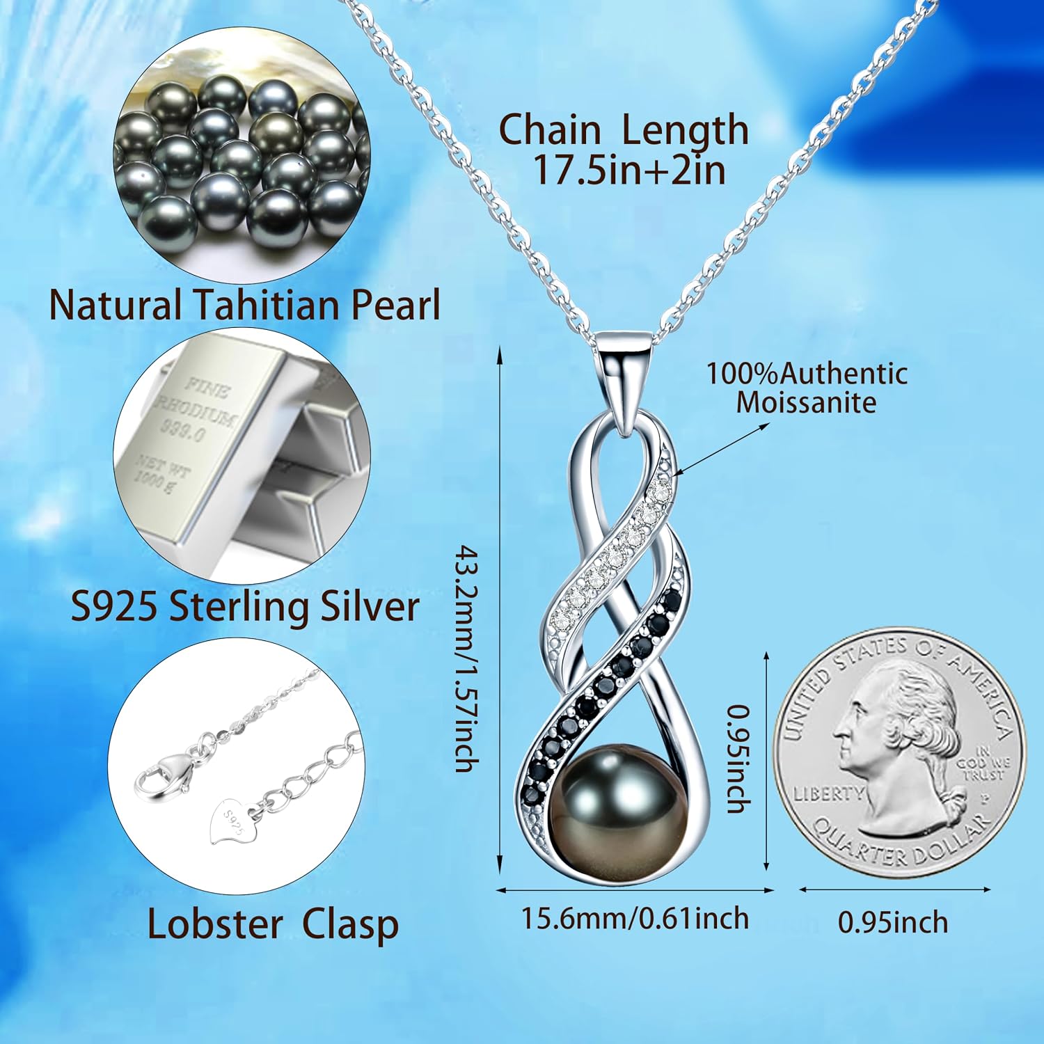 NONNYL Birthday Gifts for Women Wife Pearl Necklace-Valentinees Gift for Her Grandma Mom on Christmas Day Mothers Day Wedding Gifts Anniversary - Image 5