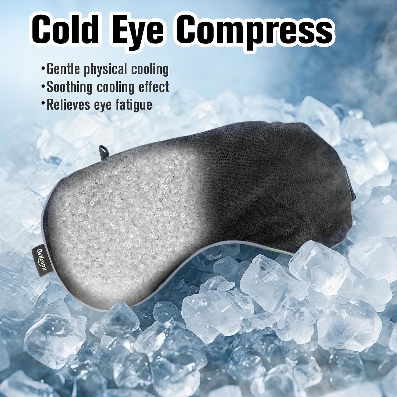 Cooling & Heated Eye Mask, Weighted Eye Mask for Sleeping, Black | Warm Compress for Eyes, Microwavable Reusable Hot & Cold Eye Mask for Dry Eyes, Sleep Mask for Home, Office, Gifts for Women - Image 3