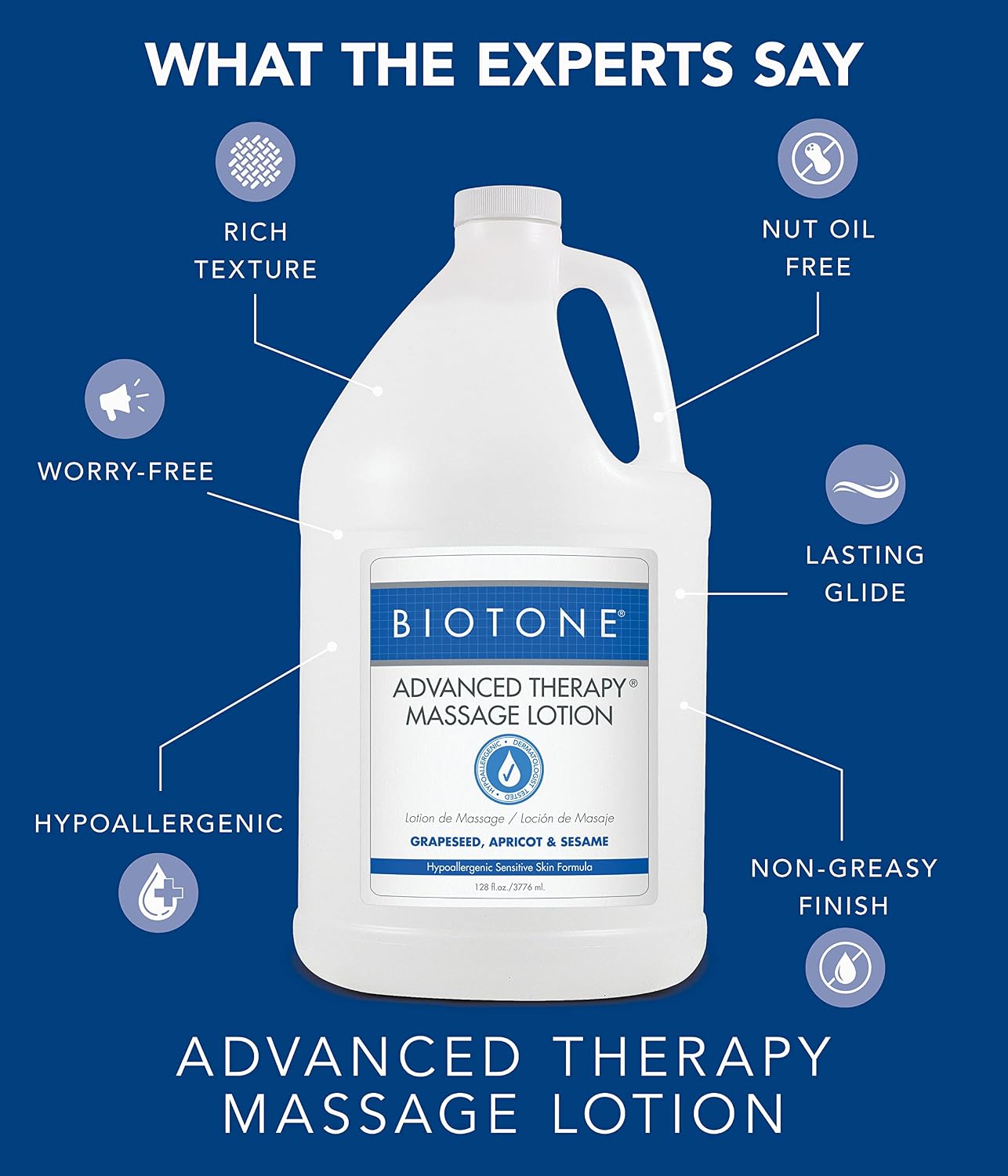 BIOTONE Advanced Therapy Massage Lotion, Hypoallergenic and Fragrance-Free, More Glide and Workability, Absorbs for a Non-Greasy Finish - Image 5