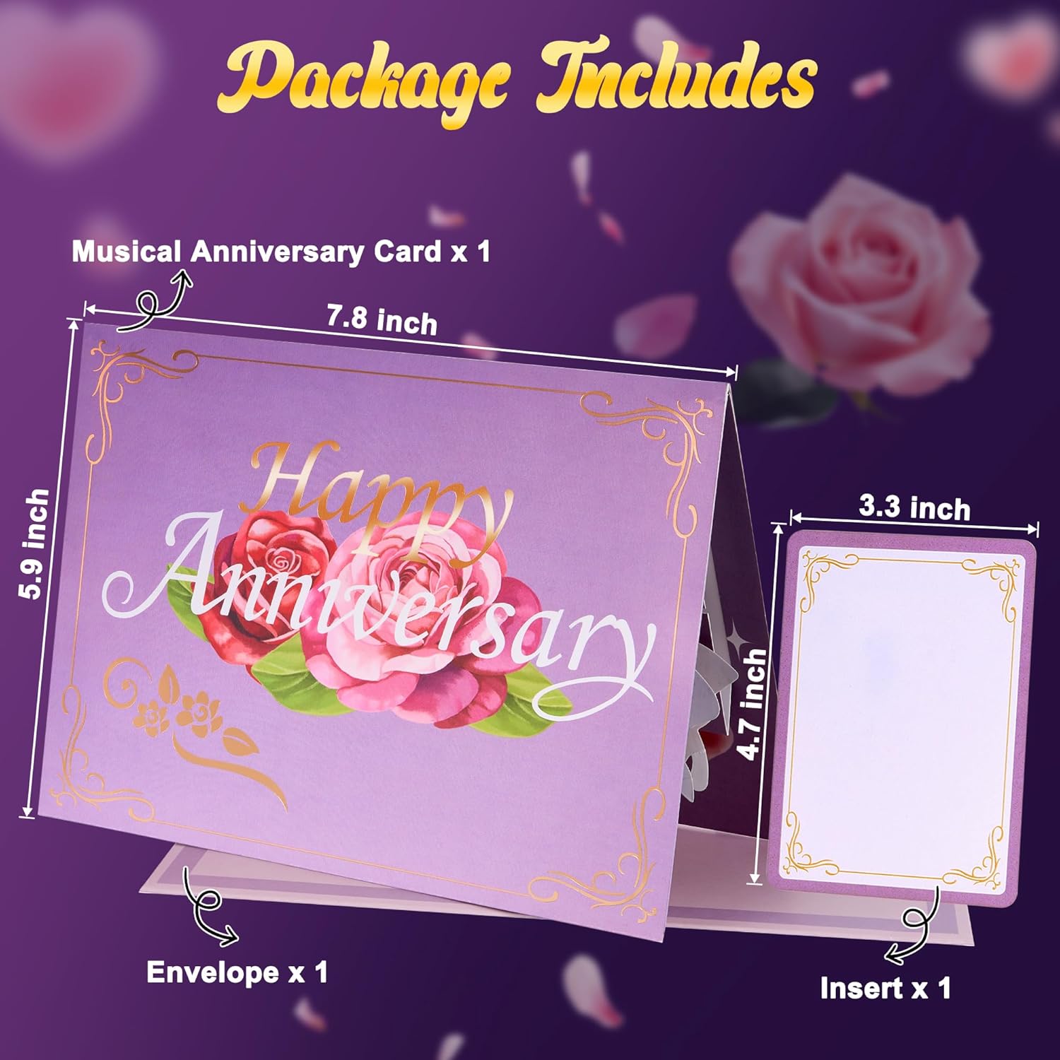Airpark Anniversary Card, Pop Up Happy Anniversary Cards with Music & Light | 3D Wedding Anniversary Cards & Gift for Women Men Couple Parent Him Her Husband Wife Girlfriend Boyfriend - Image 5