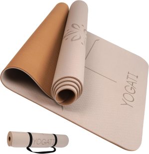 YOGATI® Yoga Mat with Strap with A...