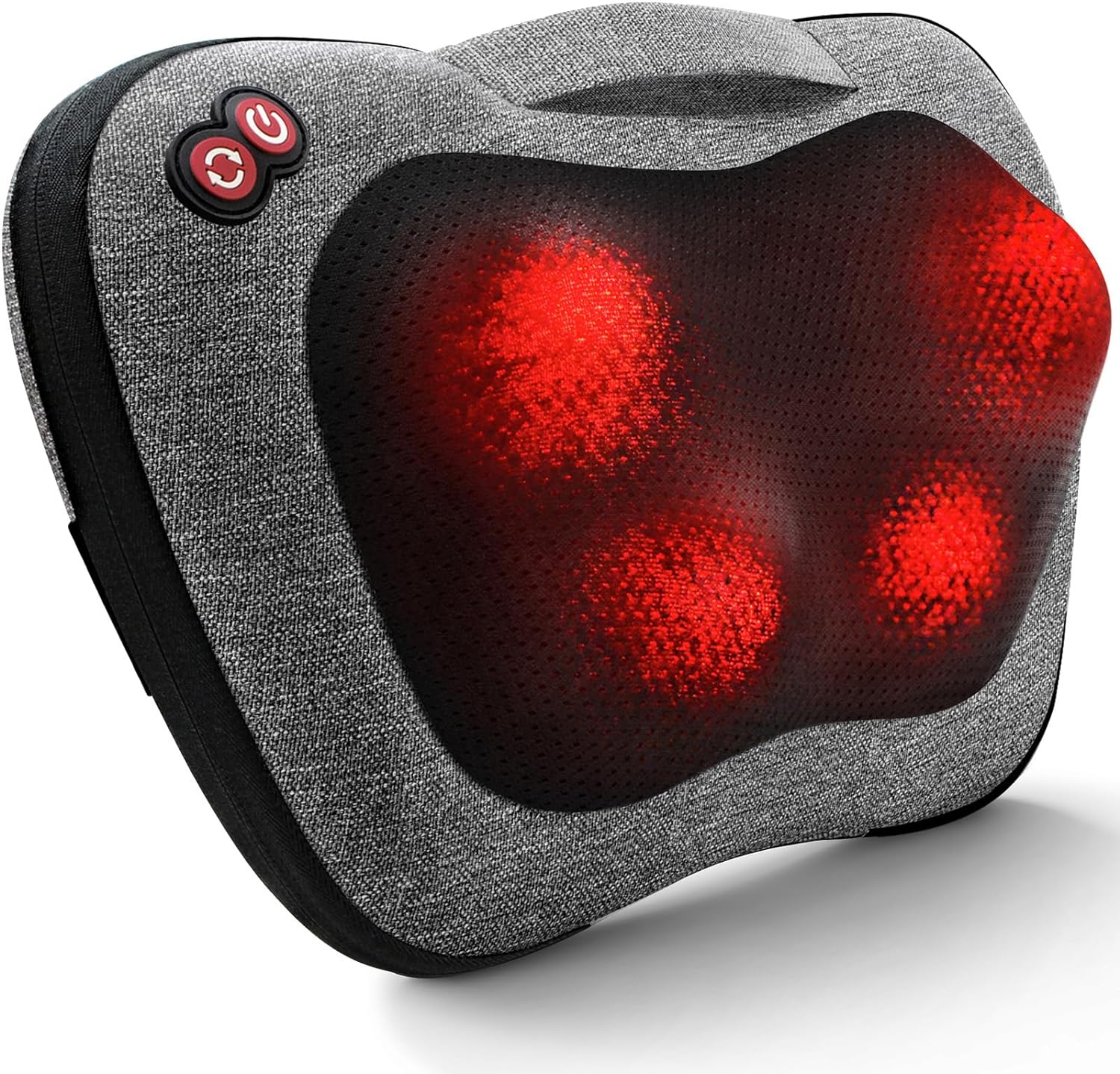 VIKTOR JURGEN Shiatsu Back Massager with Heat, Deep Tissue for Pain Relief | Electric 3D Kneading Massage Pillow for Neck, Shoulder, Back, Christmas for Men Women Dad Wife Mom Gifts (NOT Cordless)