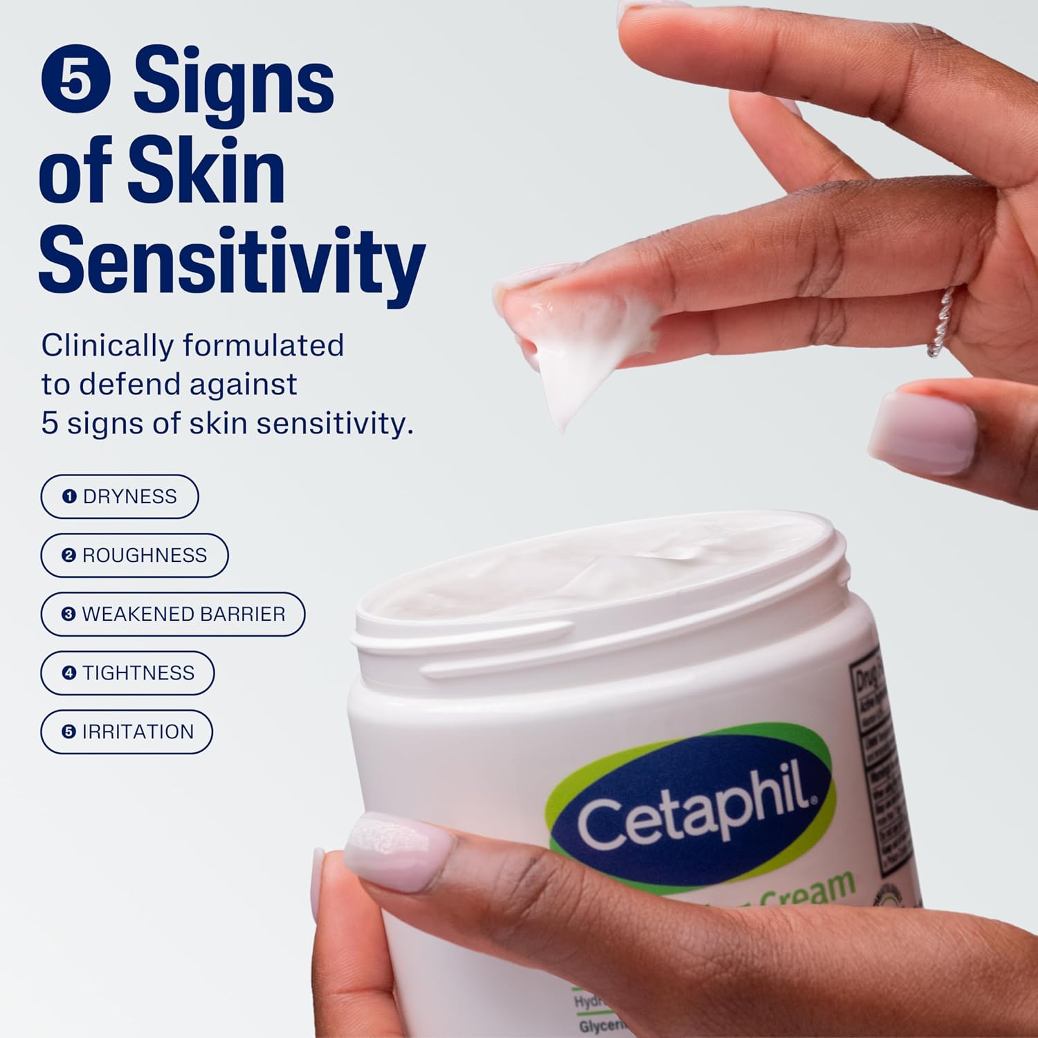 Cetaphil Moisturizing Cream, Face & Body Lotion Dry Sensitive Skin, 20oz | Fragrance-Free, Non-Comedogenic, Non-Greasy, Hydrates Very Dry Sensitive Skin, Dermatologist Recommended, 20 Oz Value Size - Image 2