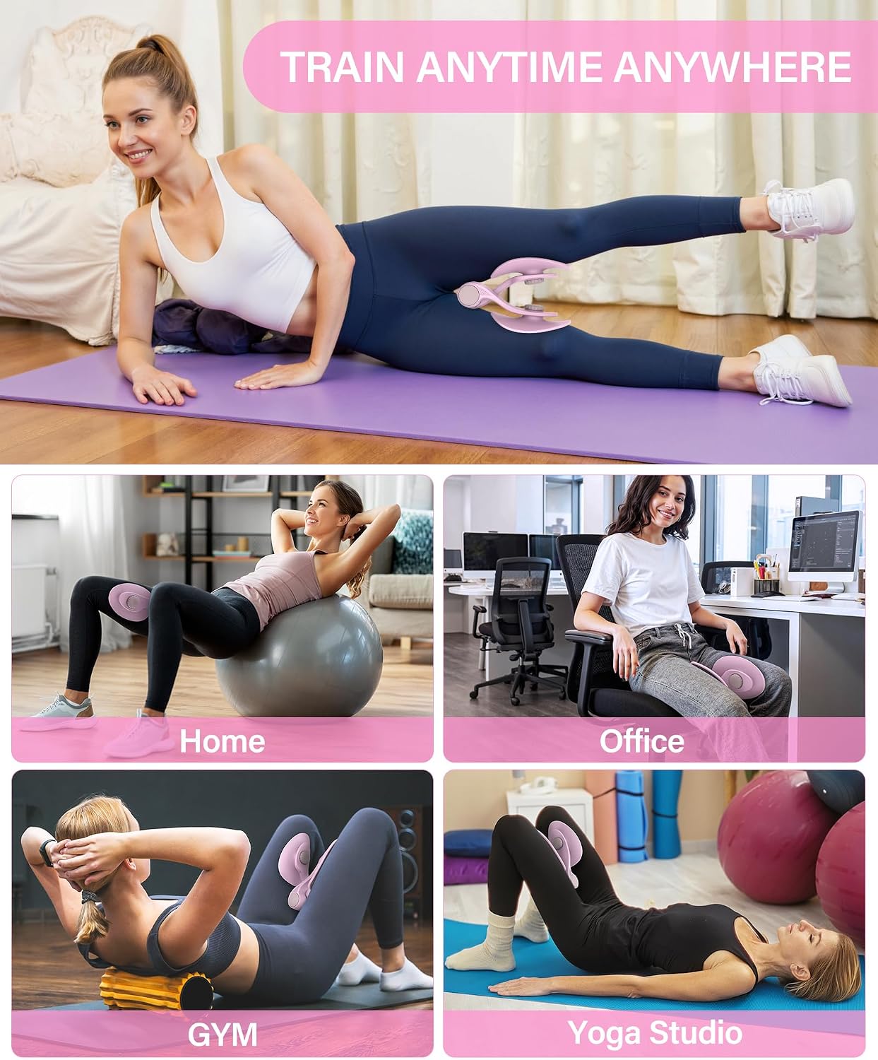 Pelvic Floor Exercise Devices Inner Thigh Hip Trainer Kegel Exerciser | 35LB Pelvic Floor Muscle Trainer for Women and Men, Hip Strengthener & Abductor, Home Leg Workout for Postpartum Recovery - Image 6