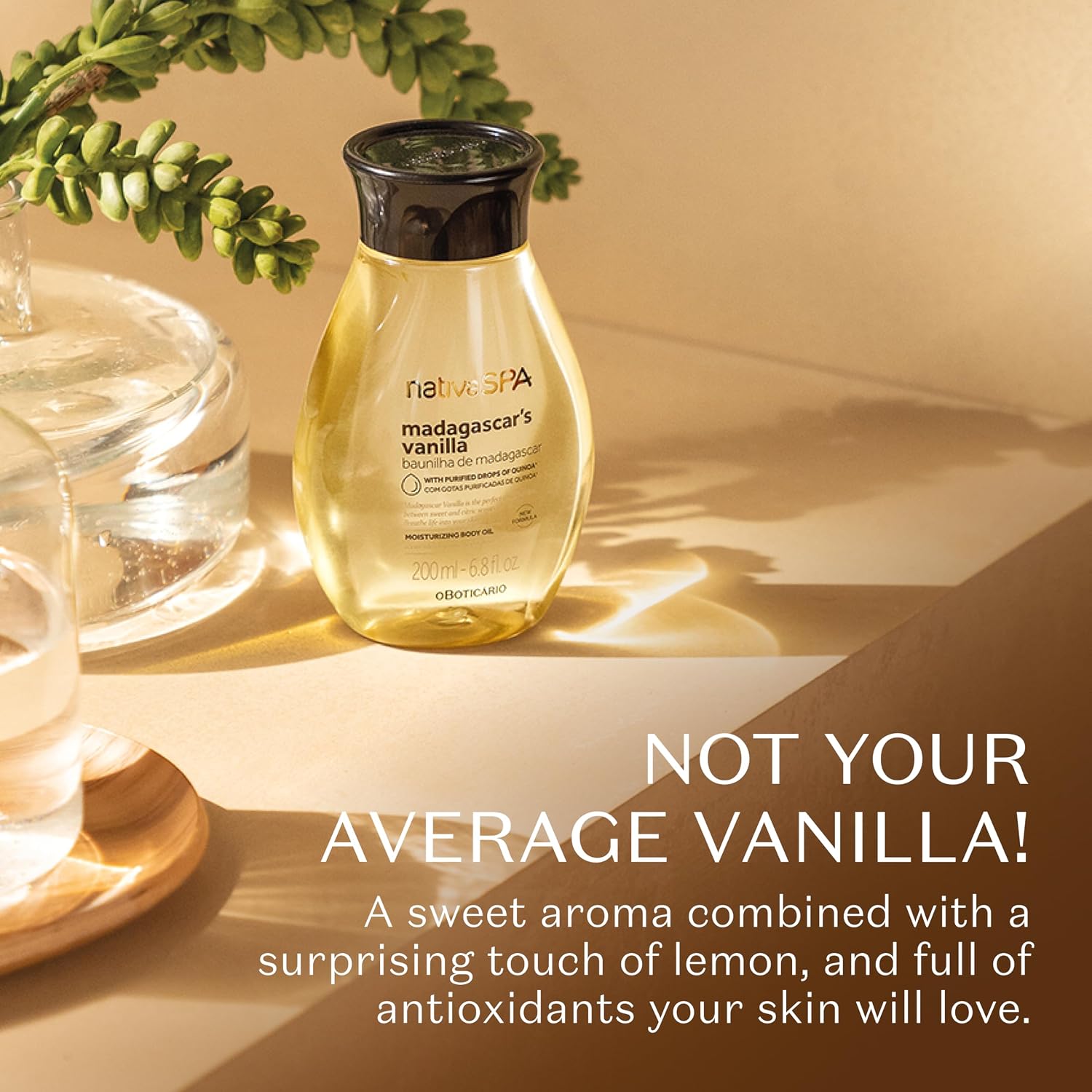 Nativa SPA by O Boticário, Madagascar Vanilla Body Oil, Soothing & Moisturizing, 6.8 Ounce | Hydrating Body Oil for Dry Skin & Revitalizing, Vegan & Cruelty-Free Skincare, Not Your Average Vanilla - Image 5