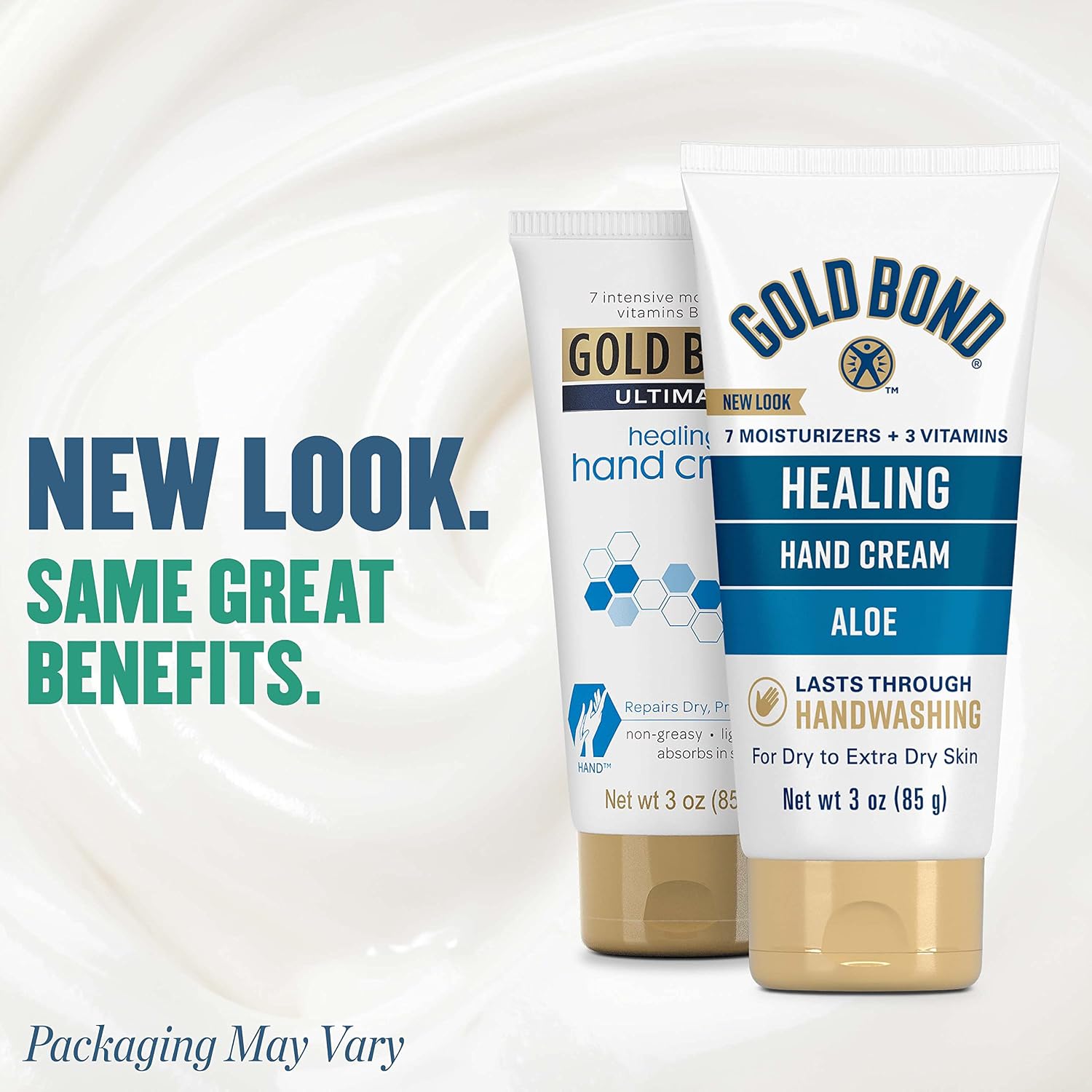 Gold Bond Healing Hand Cream, Hand Cream With Aloe, Moisture That Lasts Through Handwashing, 3 oz. (Pack of 2) - Image 2