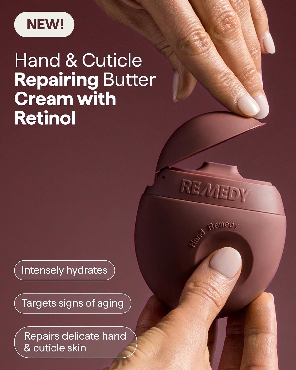 REMEDY Hand and Cuticle Retinol Butter Cream | Anti-Aging Hand Repairing Cream with Retinol, Shea Butter & Ceramides, Fragrance Free, By Dermatologist Dr. Shah, 2.25 fl oz - Image 2