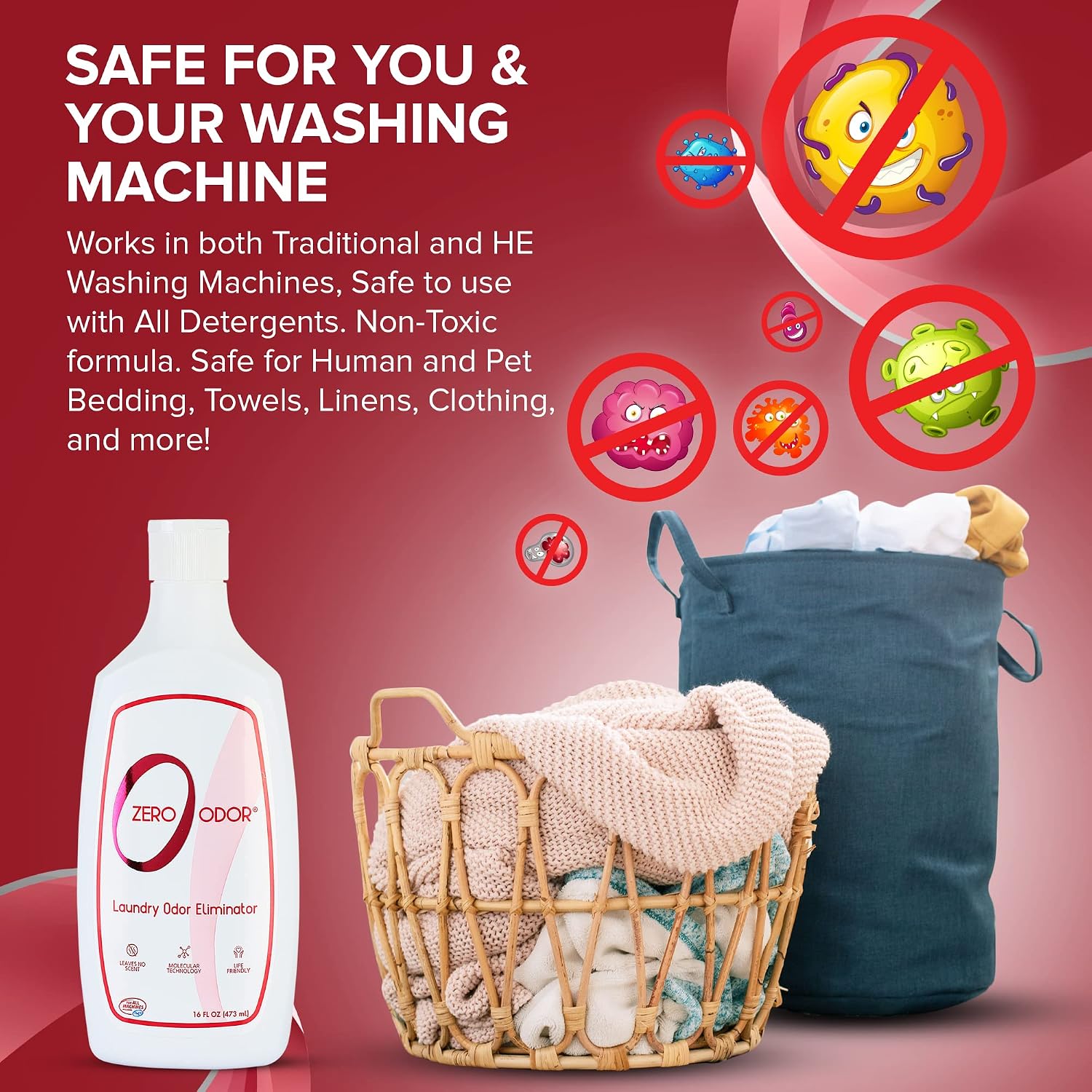 Zero Odor Laundry Odor Eliminator for Clothes, In-Wash Odor Eliminator | Laundry booster additive for Sweat, Gym Clothes, Towels & Washing Machine Odors, Works with your detergent, 16 OZ - Image 6