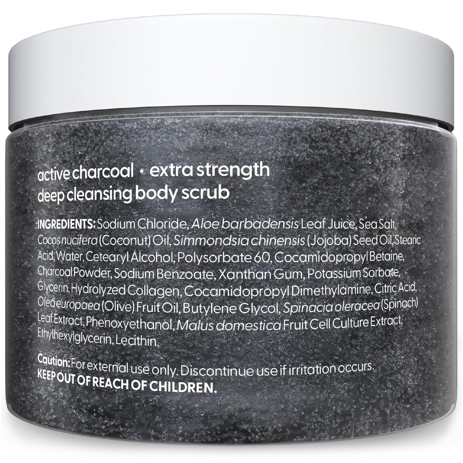 Exfoliating Charcoal Scrub for Body with Collagen & Stem Cells, 12 oz by M3 | For Body Toning, Smooths Cellulite Appearance & Armpit Detox, with Skin-Smoothing Exfoliation for Face, Feet & Body Exfoliant - Image 3