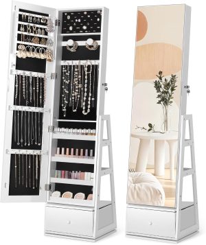 360° Swivel Jewelry Cabinet, Full ...