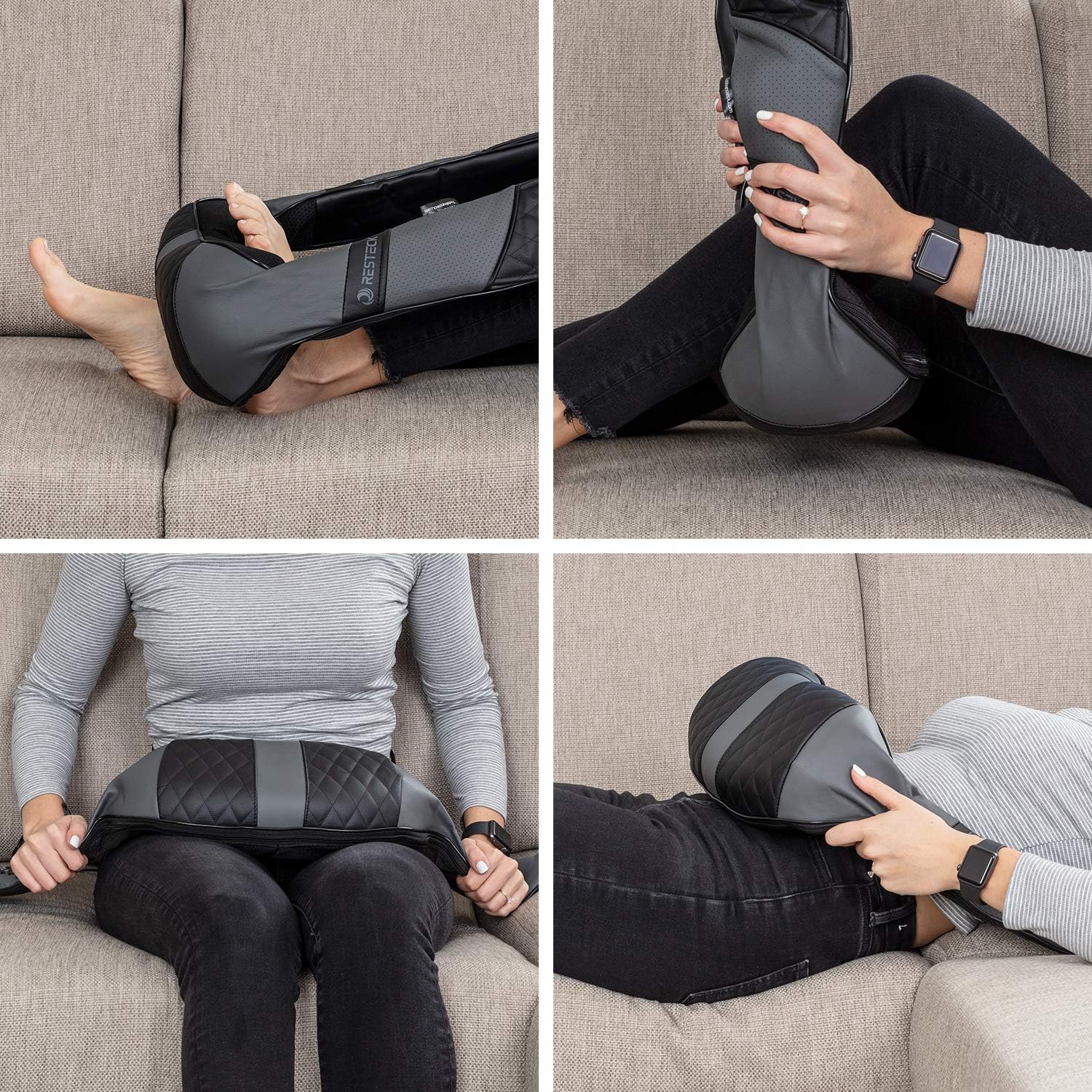 Massagers for Neck and Back with Heat - Deep Tissue 3D Kneading Pillow, Electric Shiatsu Shoulder Massage, Foot, Legs,Body - Relieve Muscle Pain - Office, Home & Car - Image 7