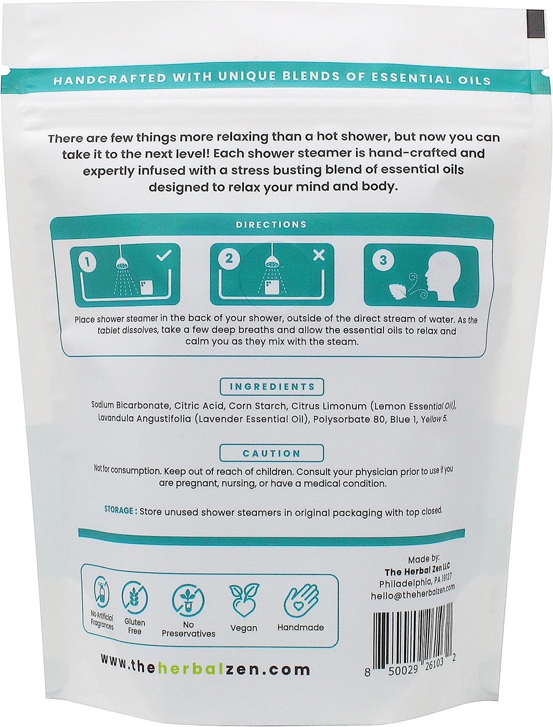The Herbal Zen Shower Steamers Aromatherapy Gift for Women & Men - 20 Ct | Stress Fighter + Sleepytime Combo | Soothing Shower Bomb Tablets | Natural Essential Oils for Relief & Relaxation | USA Made - Image 8