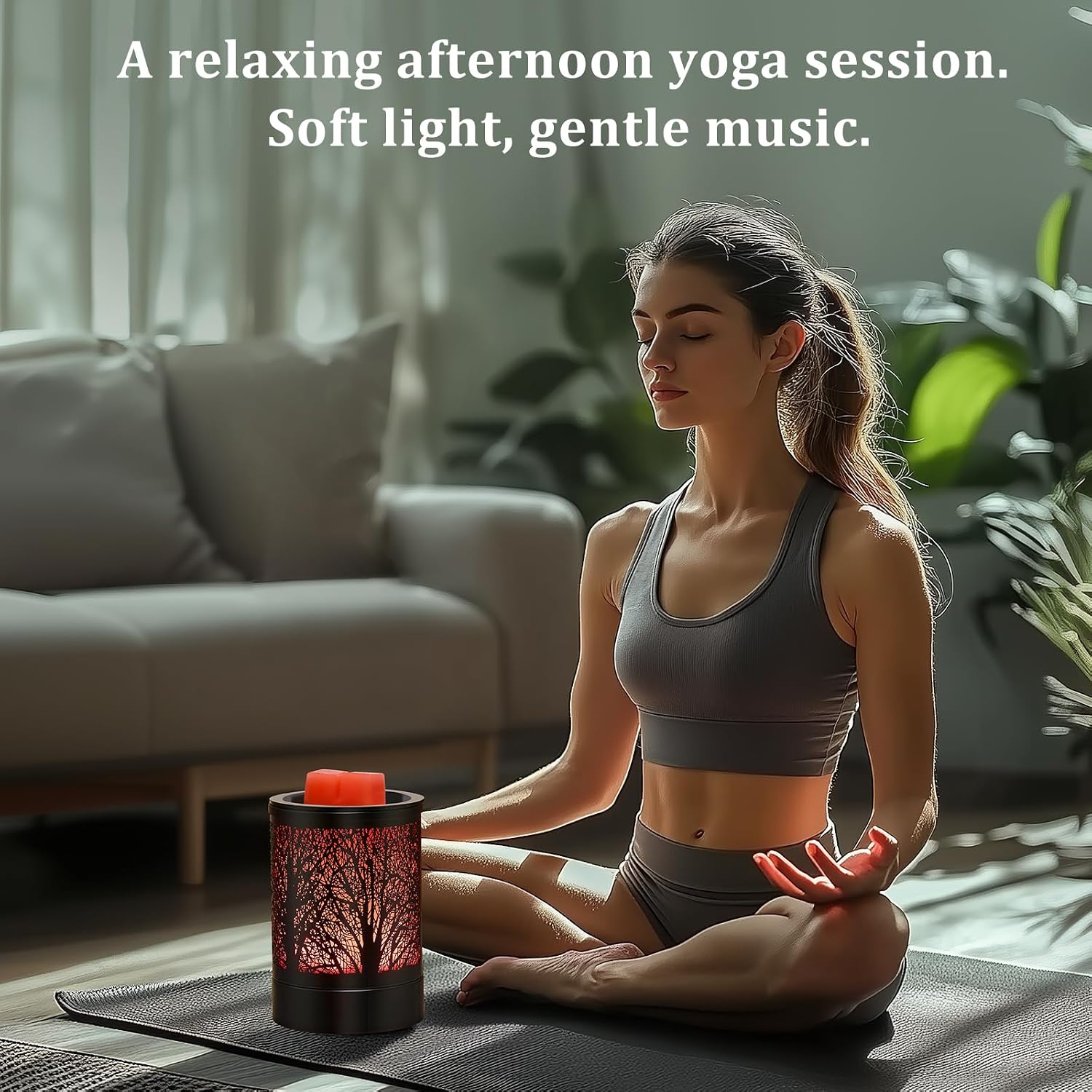 Enaroma Fragrance Wax Melts Warmer with 7 Colors LED Changing Light Classic Black Forest Design Scent Oil Candle Warmer for Home Black Forest - Image 6