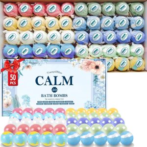 Bath Bombs Set 50 PCS with 10 Scent...