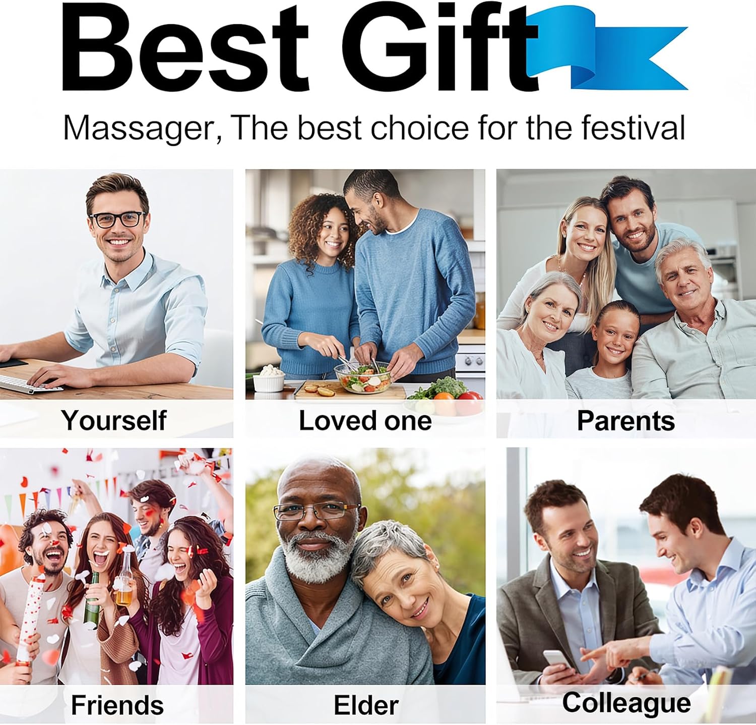Mo Cuishle Women Men Gifts, Shiatsu Back Shoulder & Neck Massager with Heat | Electric Deep Tissue 4D Kneading Massage, Best Gifts for Mom Dad Wife Husband her Him, Christmas, Birthday (NOT Cordless) - Image 7