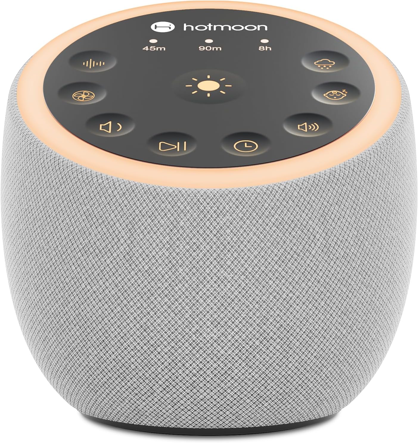 Hotmoon Sound Machine for Sleep, Cocoon 2, 40 Sounds, Dual-Speaker, Plug in | White Green Pink Brown Noise Machine for Sleeping Adults Office Privacy Baby Dogs, 4 Timers, 8 Night Light, Rain Noise Maker