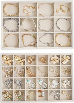 Jewelry Trays for Drawer,Set of 2 J...