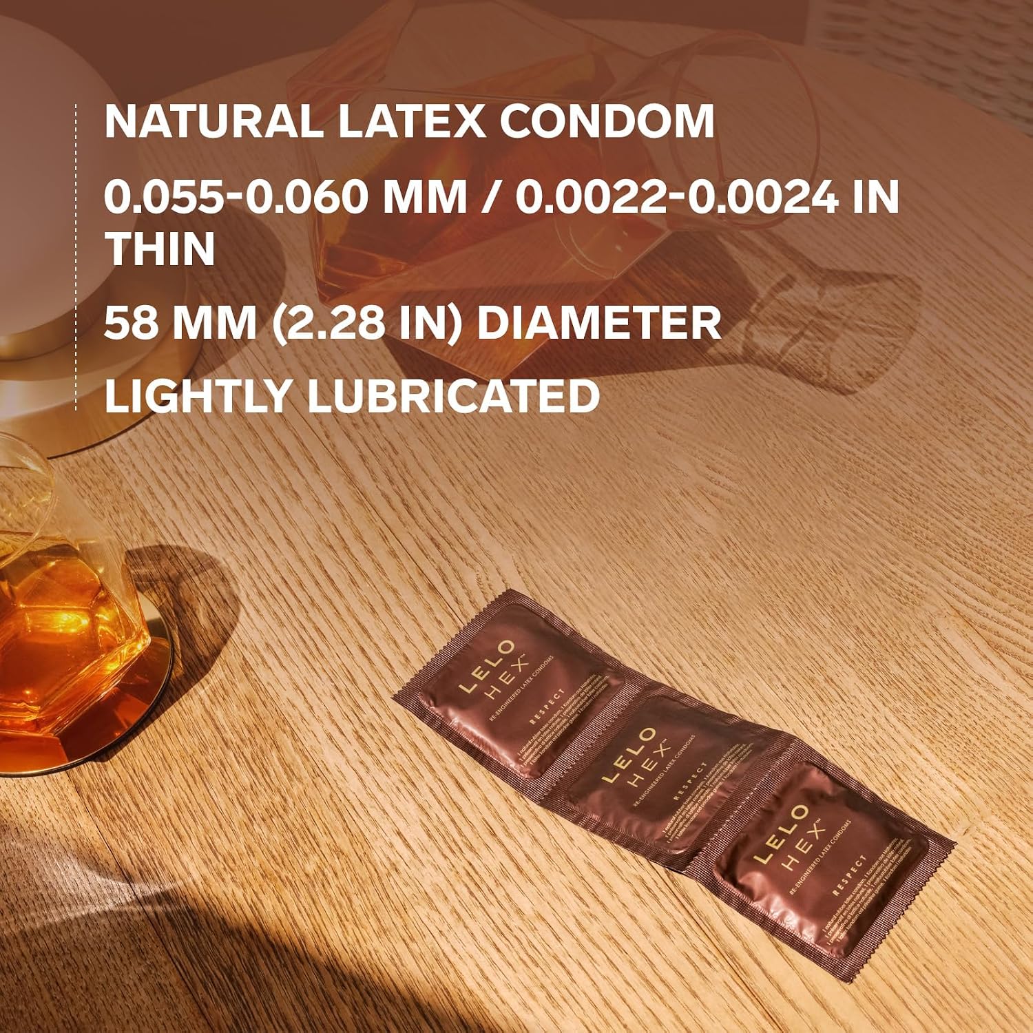 LELO HEX Respect XL - Extra Large Condoms, Increased Strength, 36 Pack | This ultra thin condom offers increased strength without reducing sensation, for comfortable, reliable protection. - Image 4
