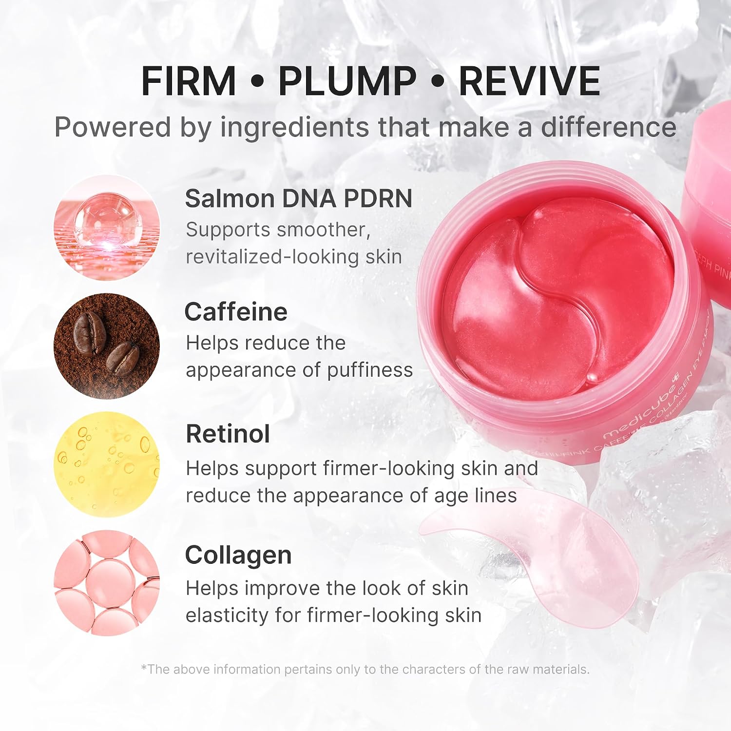 medicube Eye Patch PDRN Caffeine Collagen - Firming Gel Patches, | Age-Defying Care with Retinol & Collagen - Gel Patches for the Appearance of Dark Circles, Undereye Bags, Korean Skincare - Image 4