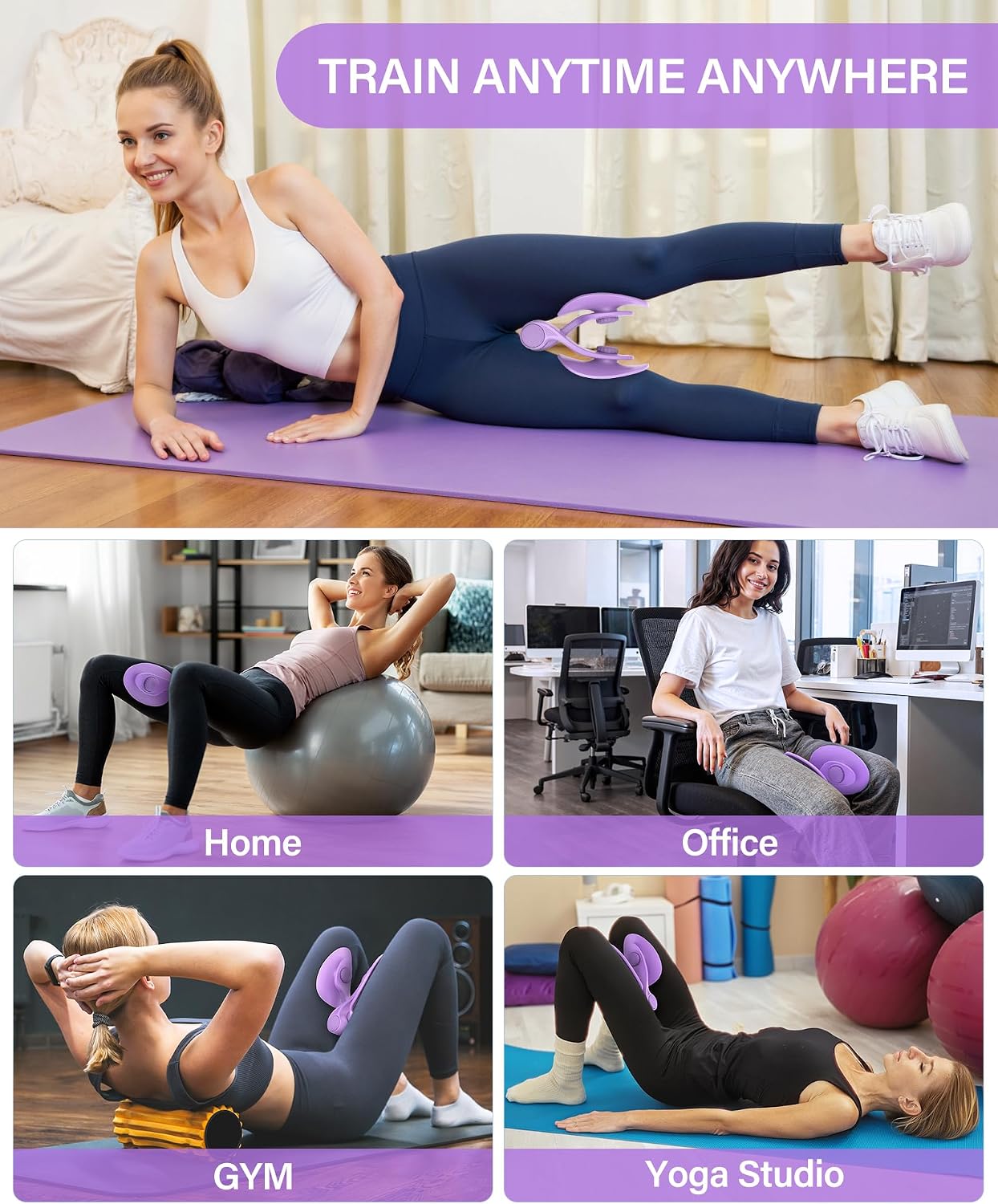 Kegel Exerciser Pelvic Floor Muscle Exercise Devices Inner Thigh Trainer | 35LB Resistance, Hip Strengthener & Abductor, Leg & Home Workout for Postpartum Recovery, Hip Exerciser for Women & Men - Image 6
