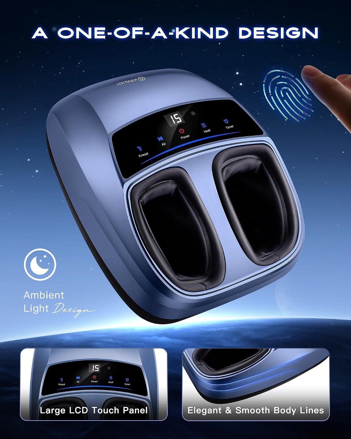 Foot Massager with Heat for Neuropathy and Plantar Fasciitis Relief | Deep Kneading FSA Eligible HSA Shiatsu feet massager, Multi-Level Modes, Remote Control, Self Care Gift for Mom Dad,Size 14 - Image 6