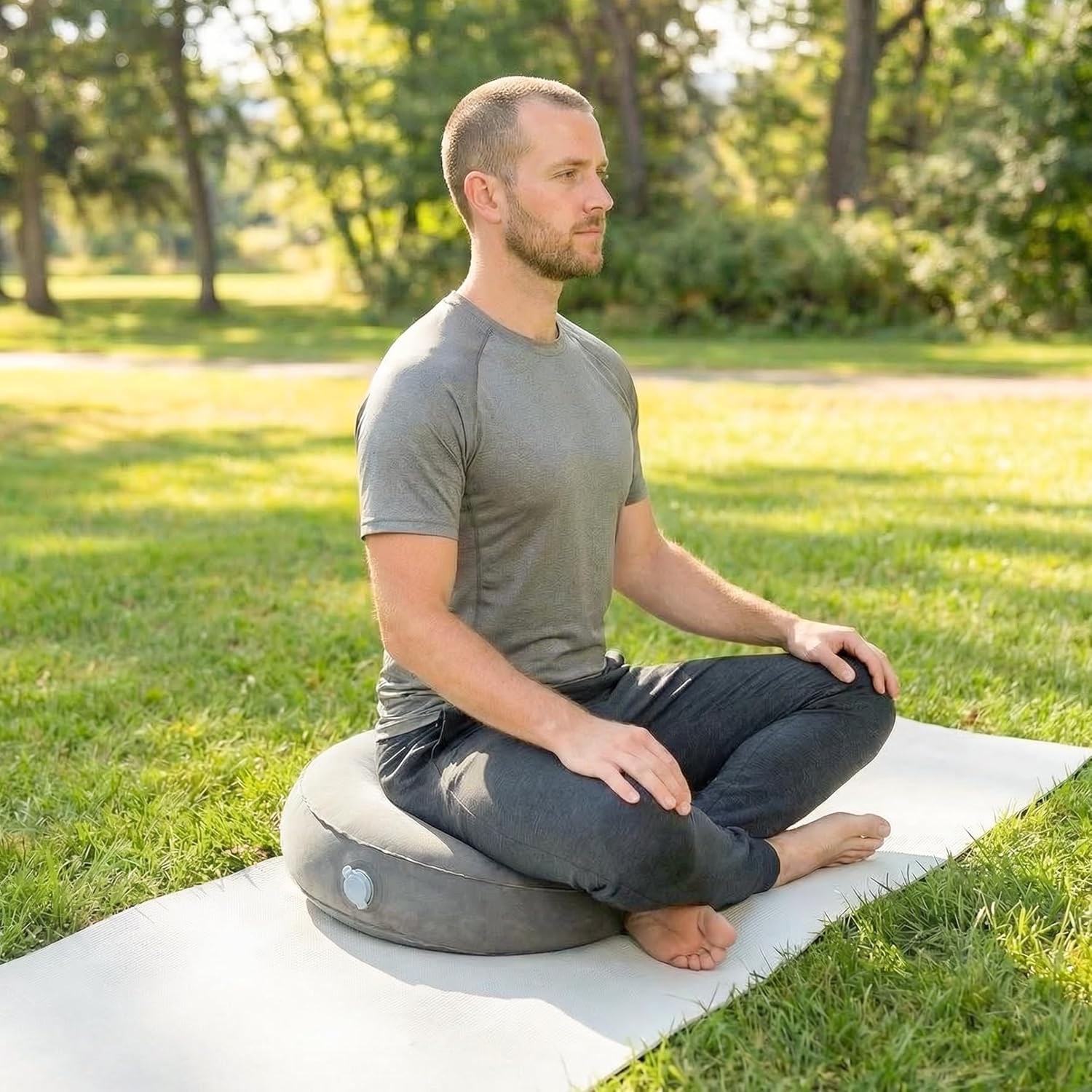 Air Meditator Inflatable Meditation Cushion and Travel Pillow – Meditate on Air in Total Comfort with Adjustable Three-Chamber Design for Enhanced Posture and Portability - Image 12