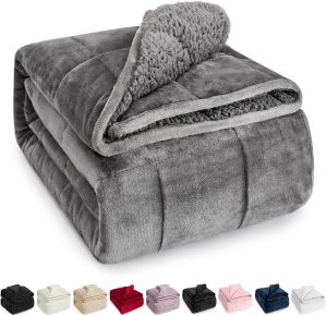 Sherpa Fleece Weighted Blanket for ...