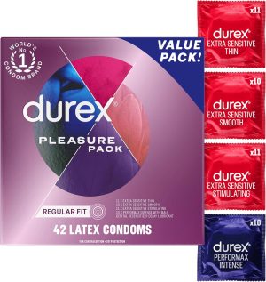 Durex Pleasure Pack Assorted Thin C...