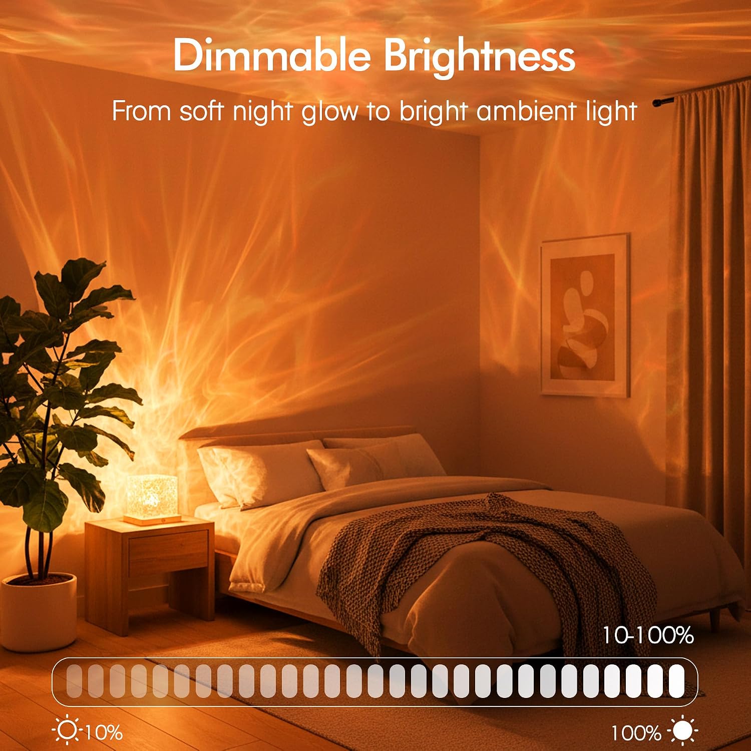 Waterproof Shower Light, Rechargeable Shower Lamp with 16 Color Changeable | Wireless Bathroom Lamp Mood Lighting with Touch & Remote Control, LED Ocean Wave Projector Light for Inside Shower, Bedroom - Image 8
