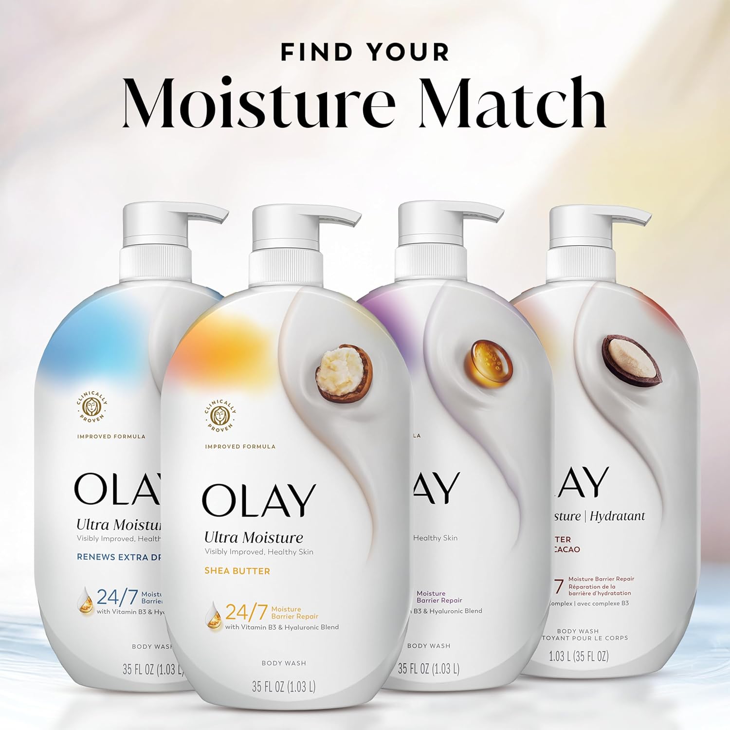 Olay Body Wash for Women, Ultra Moisture, 24/7 Moisture Barrier Repair, Hydrating Formula for Visibly Healthy Soft Skin, Vitamin B3 & Hyaluronic Blend, For All Skin Types, Shea Butter Scent, 35 fl oz - Image 11