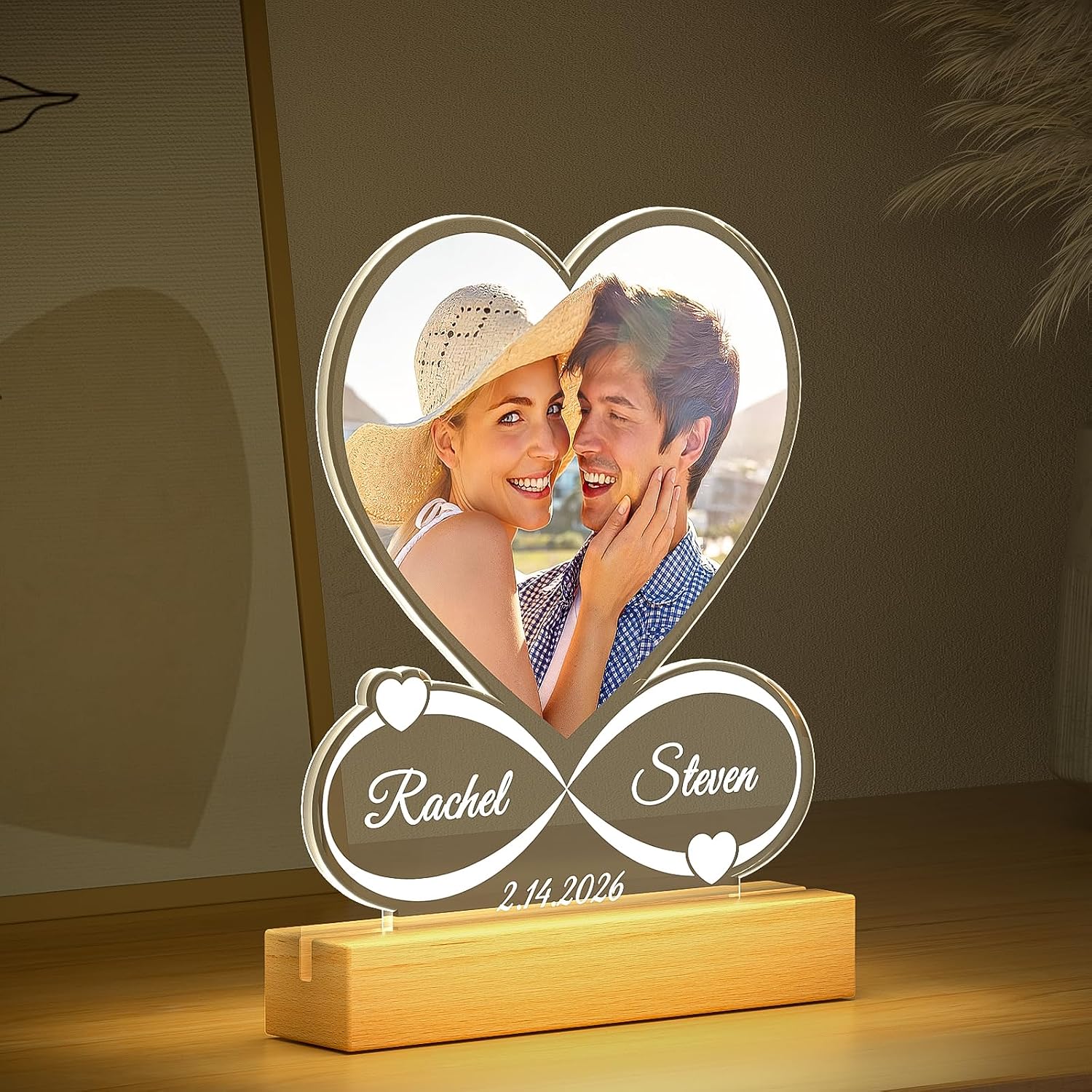 Custom Picture Frames, Personalized Anniversary Couple Gifts for Women Men | Personalized Picture Frame, Personalized Photo Frame, Customized Birthday Gifts for Girlfriend Boyfriend Her Him Wife Husband - Image 2