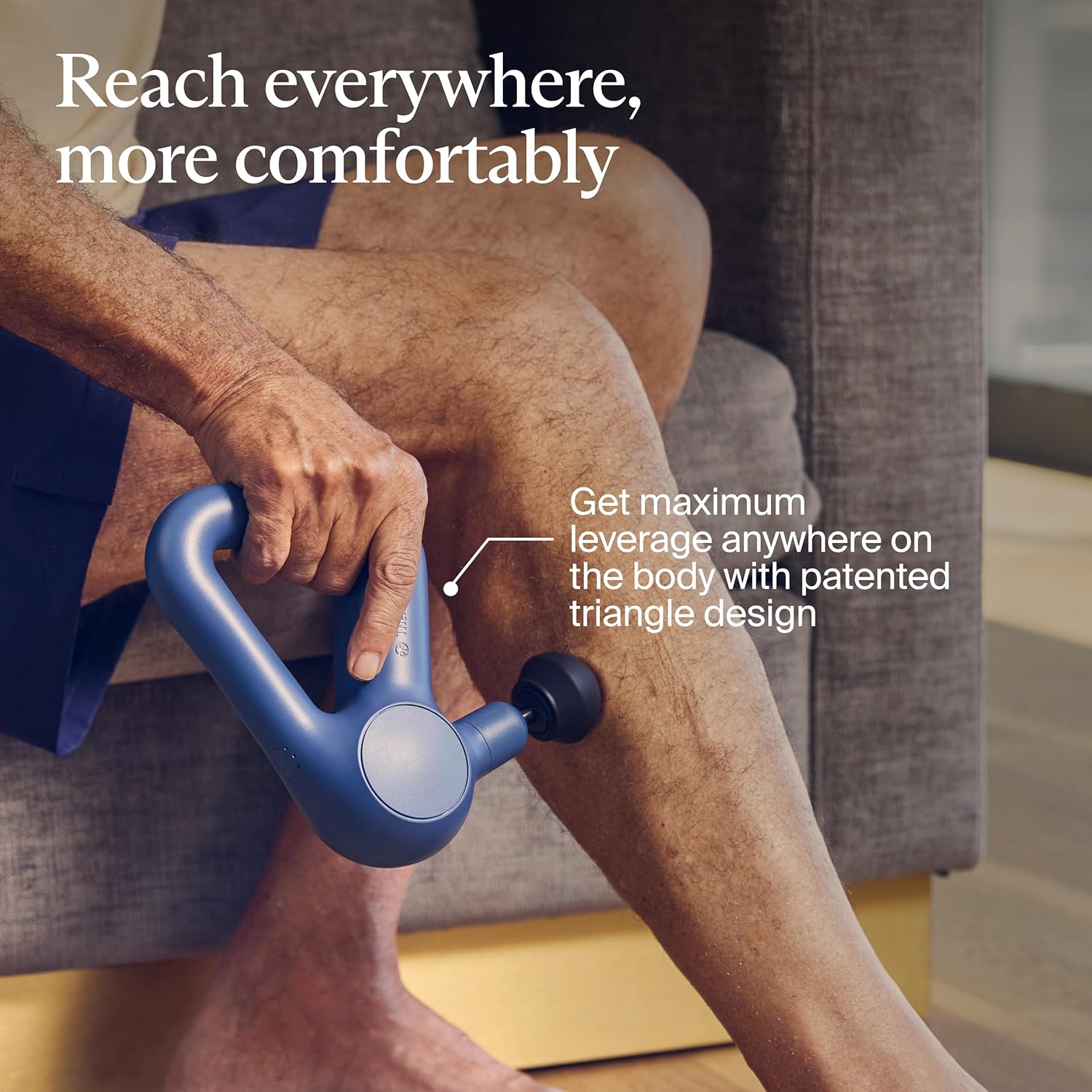 TheraGun Therabody Relief Massage Gun | for Daily Comfort | 3-Speed | Navy | Quiet Handheld Percussion Muscle Massager for Back, Leg & Shoulder Pain Relief. Lightweight, Easy to Use, Ergonomic Grip - Image 5