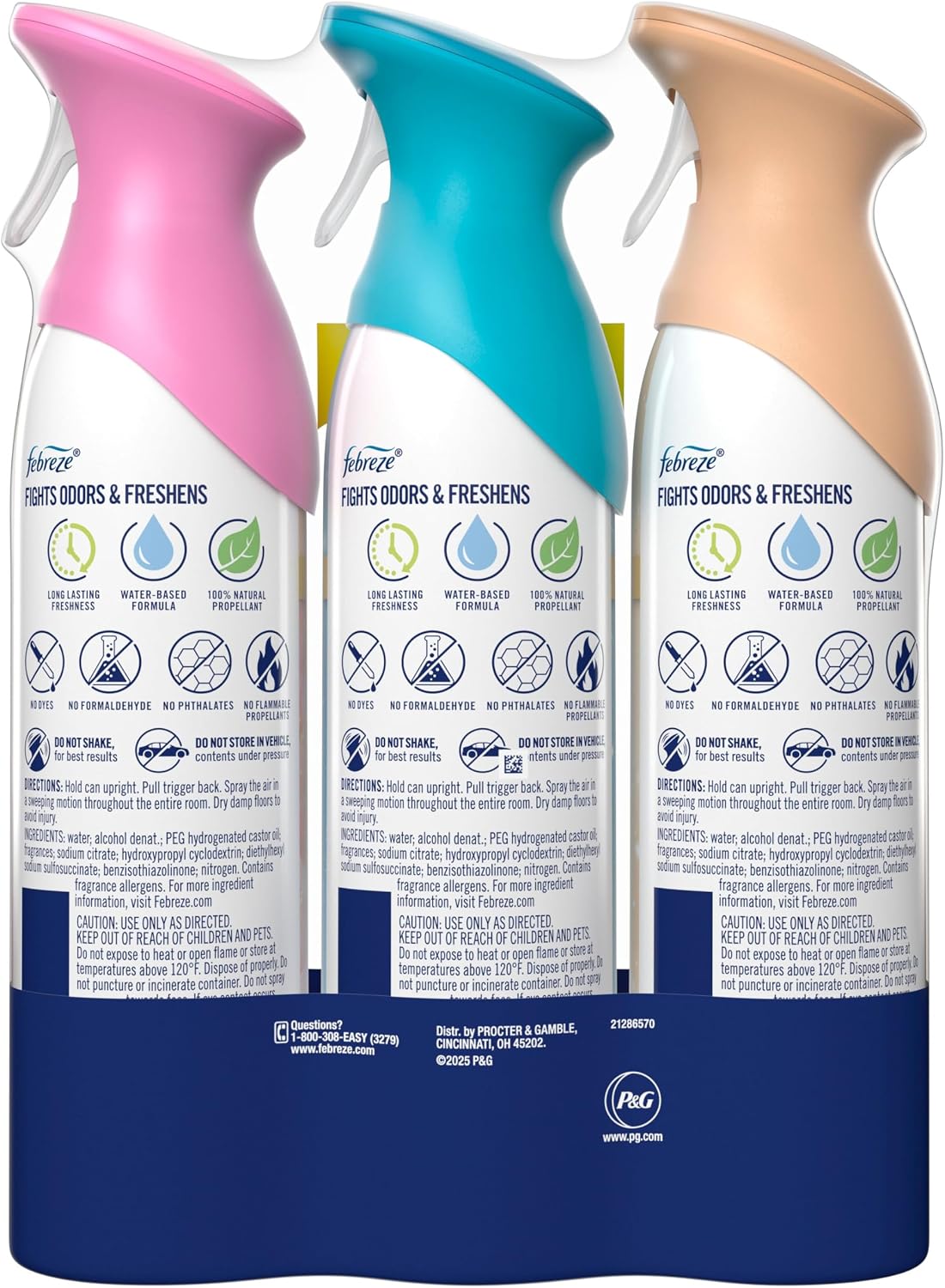 Febreze Air Mist, Air Freshener, Odor Fighting Room Spray, Deodorizer for Home Bathroom Kitchen Office Apartment, Soothe & Restore, Refresh & Energize, Romance & Desire Variety Pack, 8.1oz (Pack of 3) - Image 13