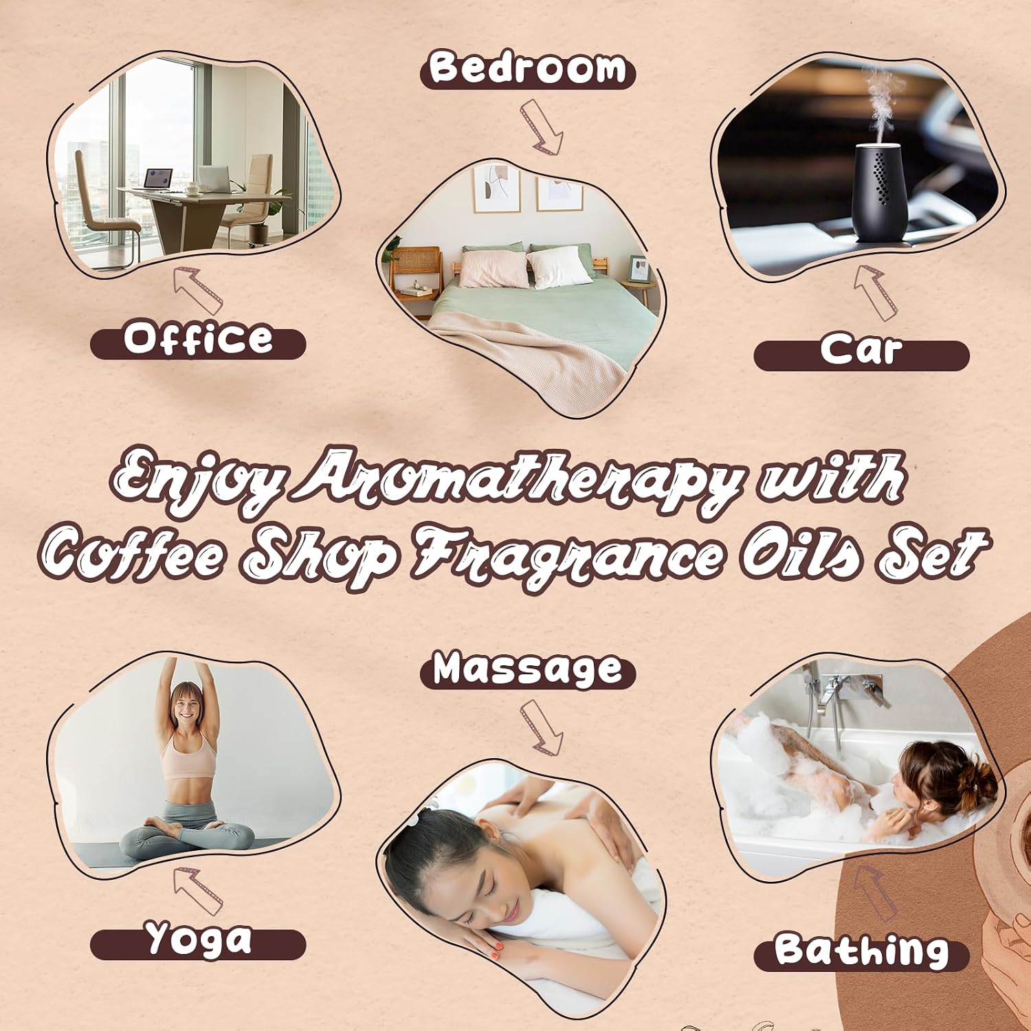 Coffee Shop Fragrance Oil Set | Espresso, Mocha Coffee, Chocolate, Almond Biscotti, Roasted Hazelnut Candle Scents for Candle Making, Soap Making Supplies, Diffuser Oil Scents - Image 5